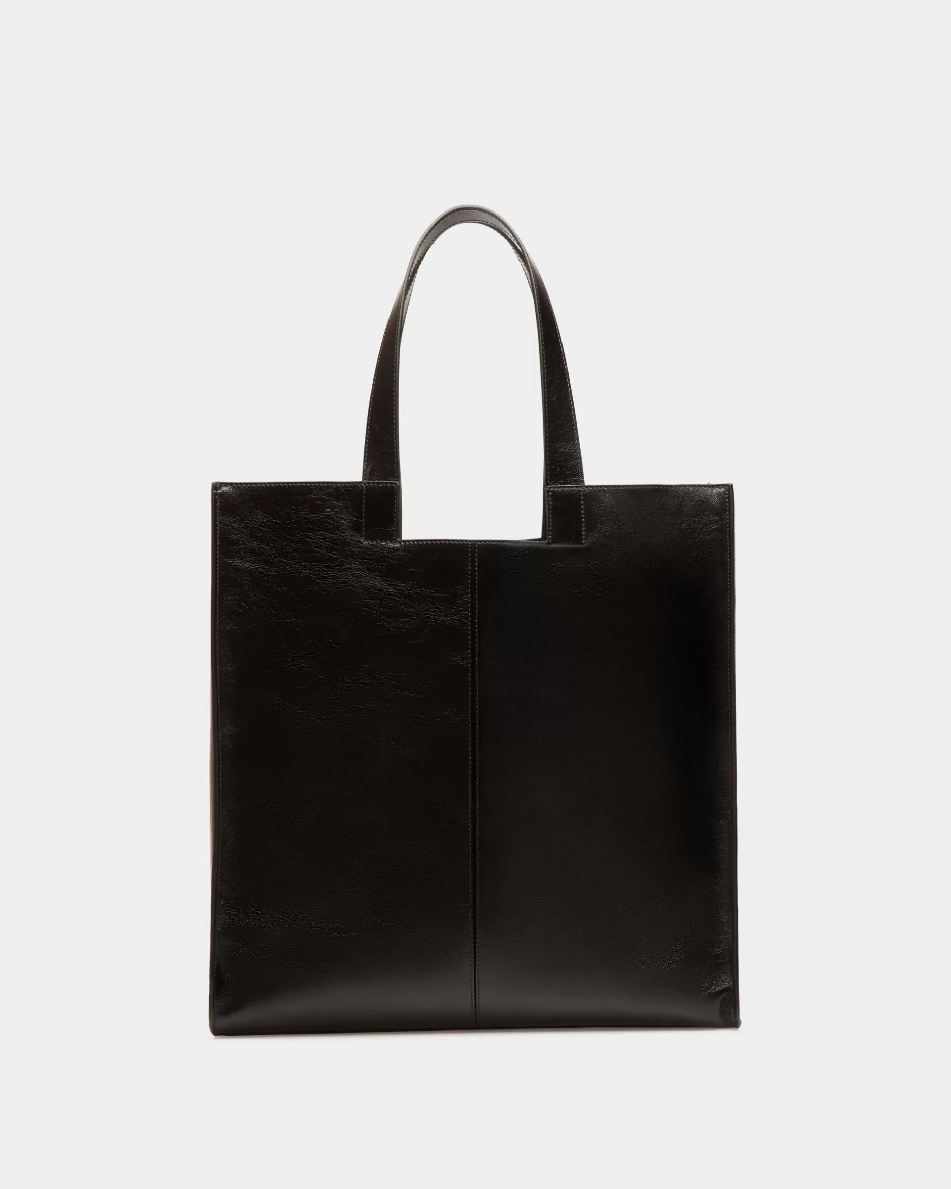 Bally Easy Tragetasche Aus em Leder Mit Nieten Schwarz Fashion