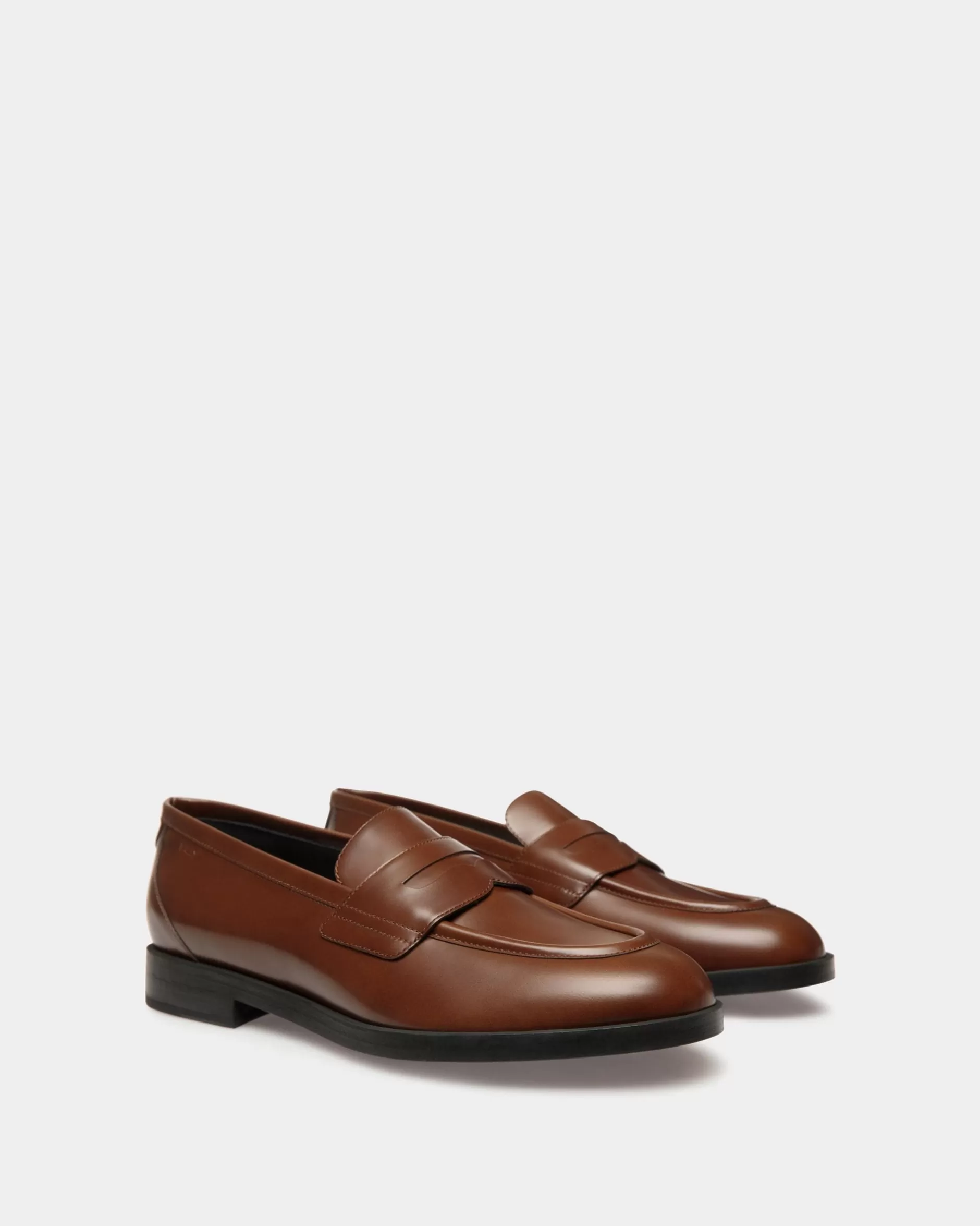 Bally Egli Loafer Aus em Leder Braun New