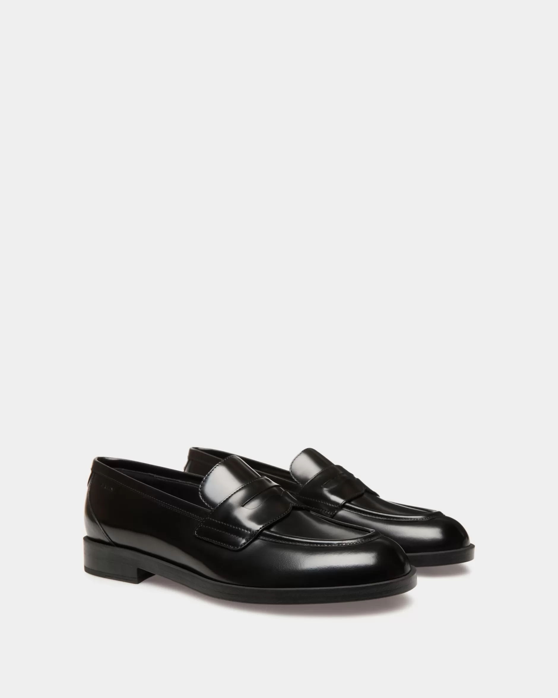 Bally Egli Loafer Aus Leder In Schwarz New