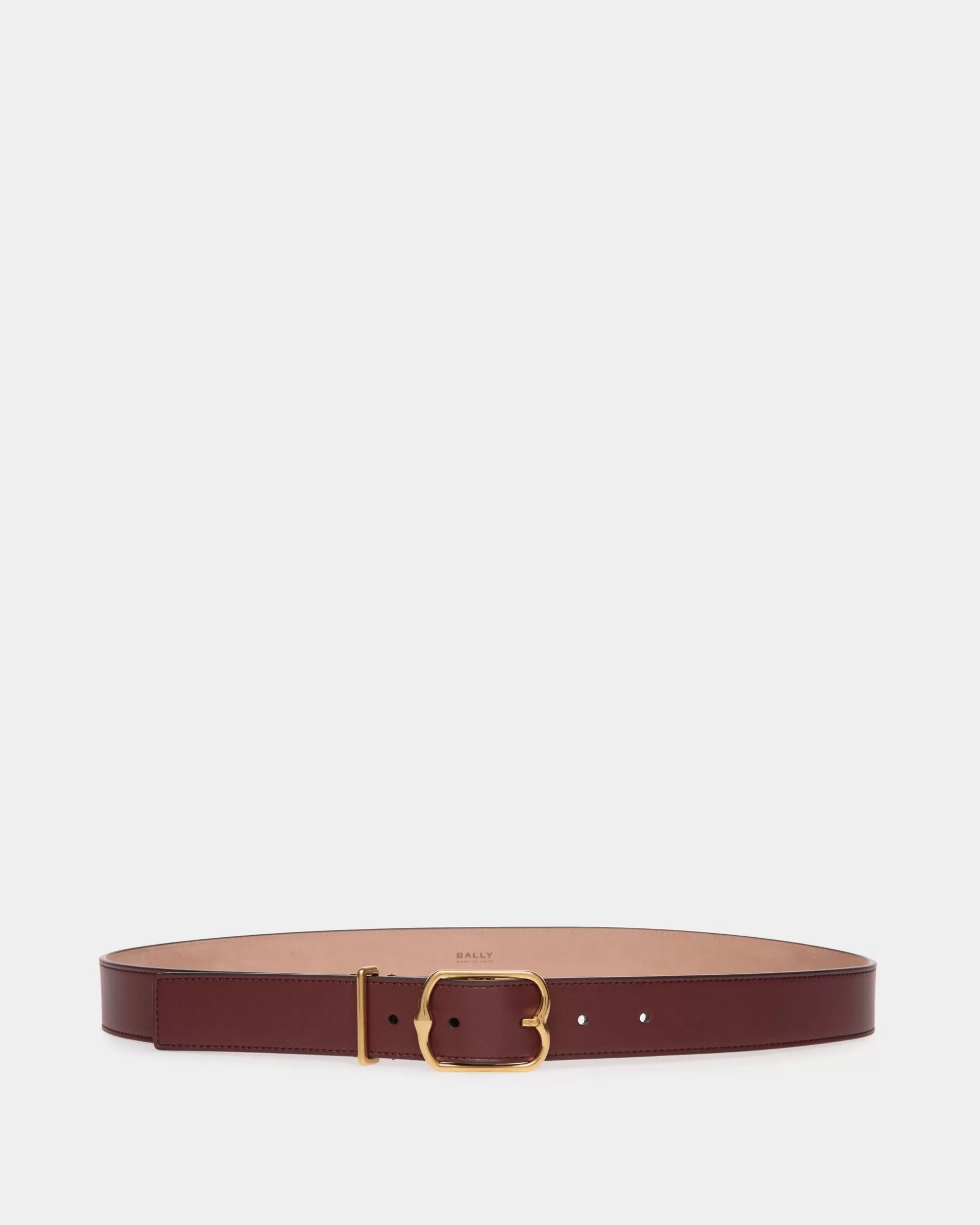 Bally Emblem 30 mm Gürtel Aus Leder In Andorra Bordeaux Online