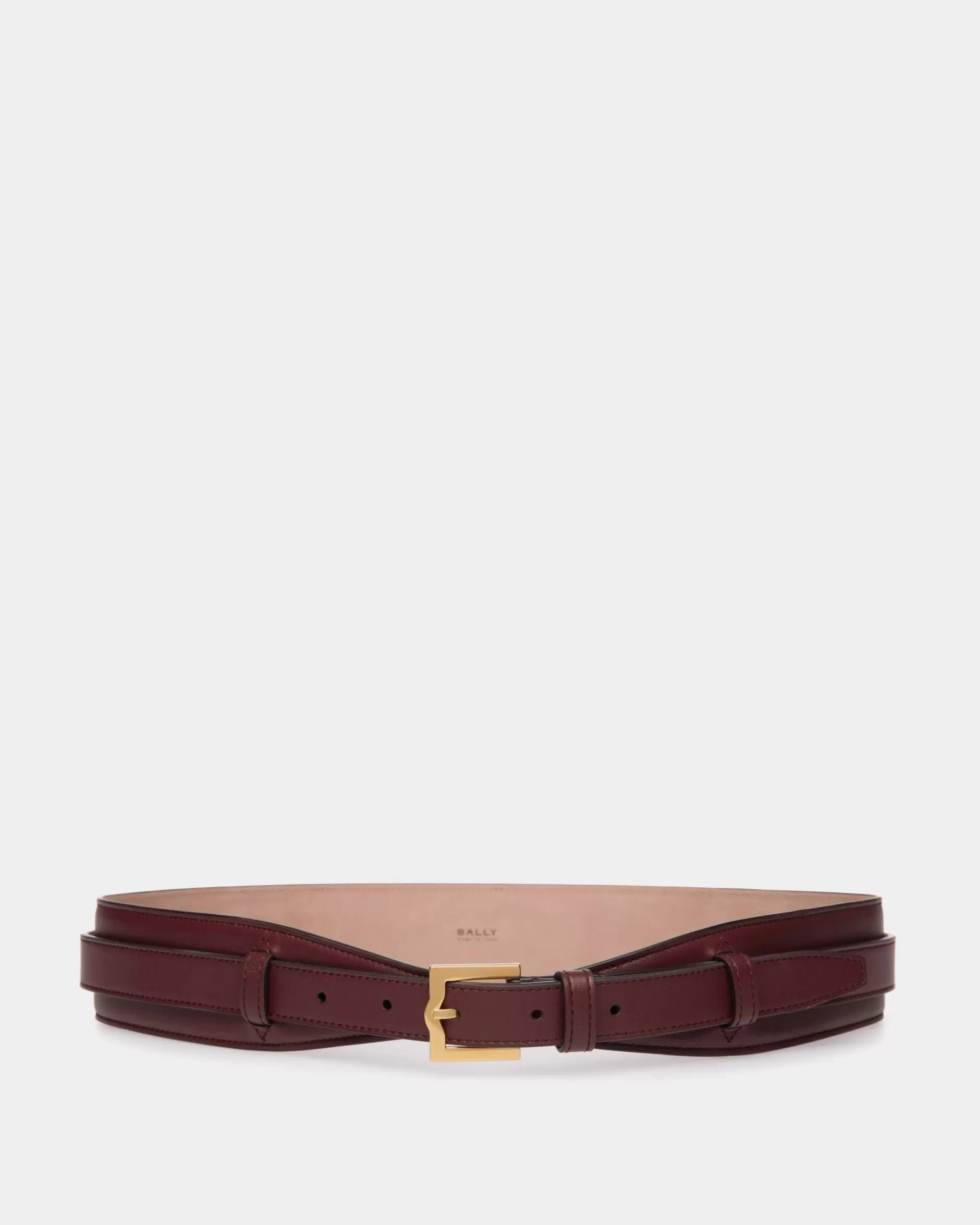 Bally Emblem 45 mm Gürtel Aus Leder In Andorra Bordeaux Shop