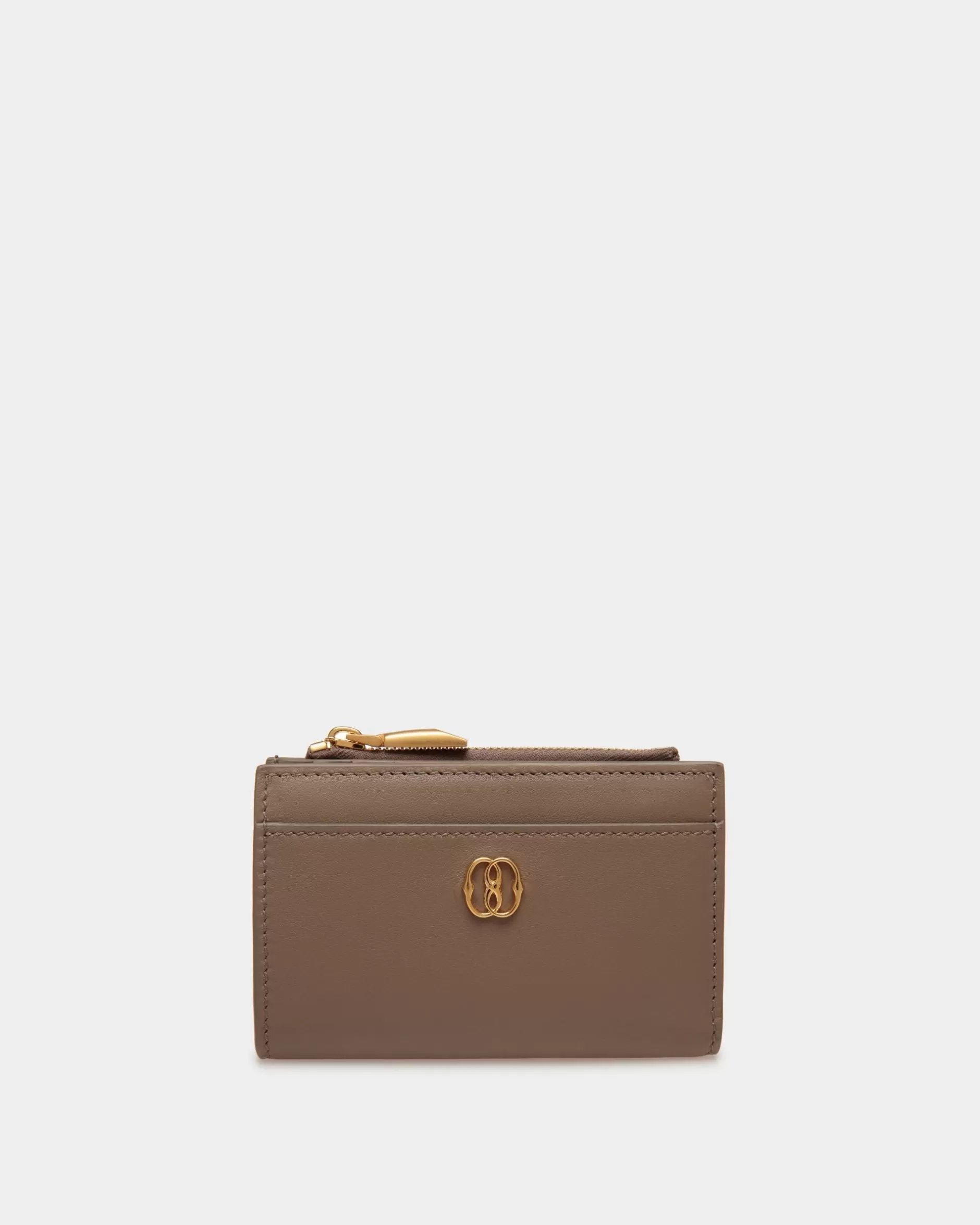 Bally Emblem Geldbörse Aus Leder In Beige Sale