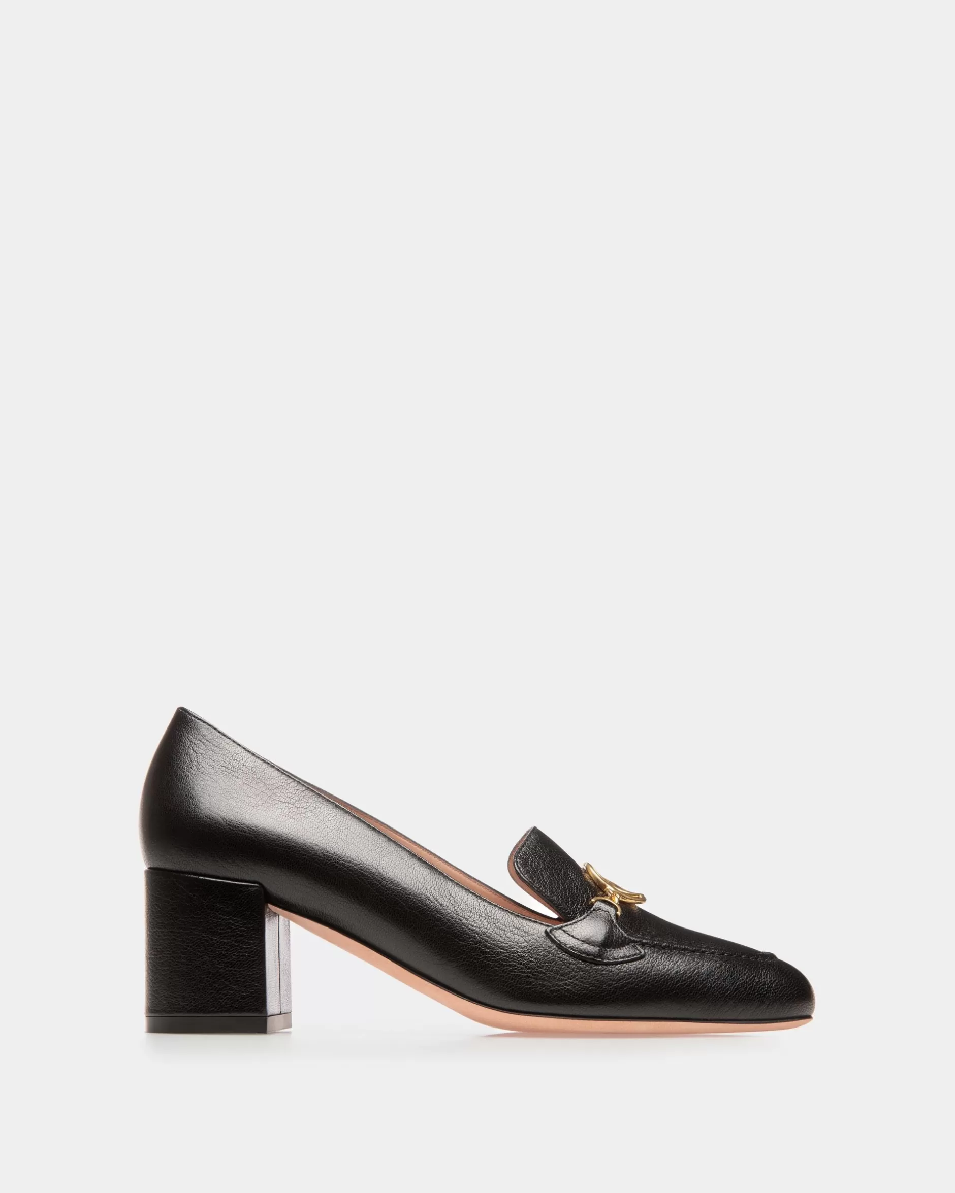 Bally Emblem Pumps Aus Leder In Schwarz Hot