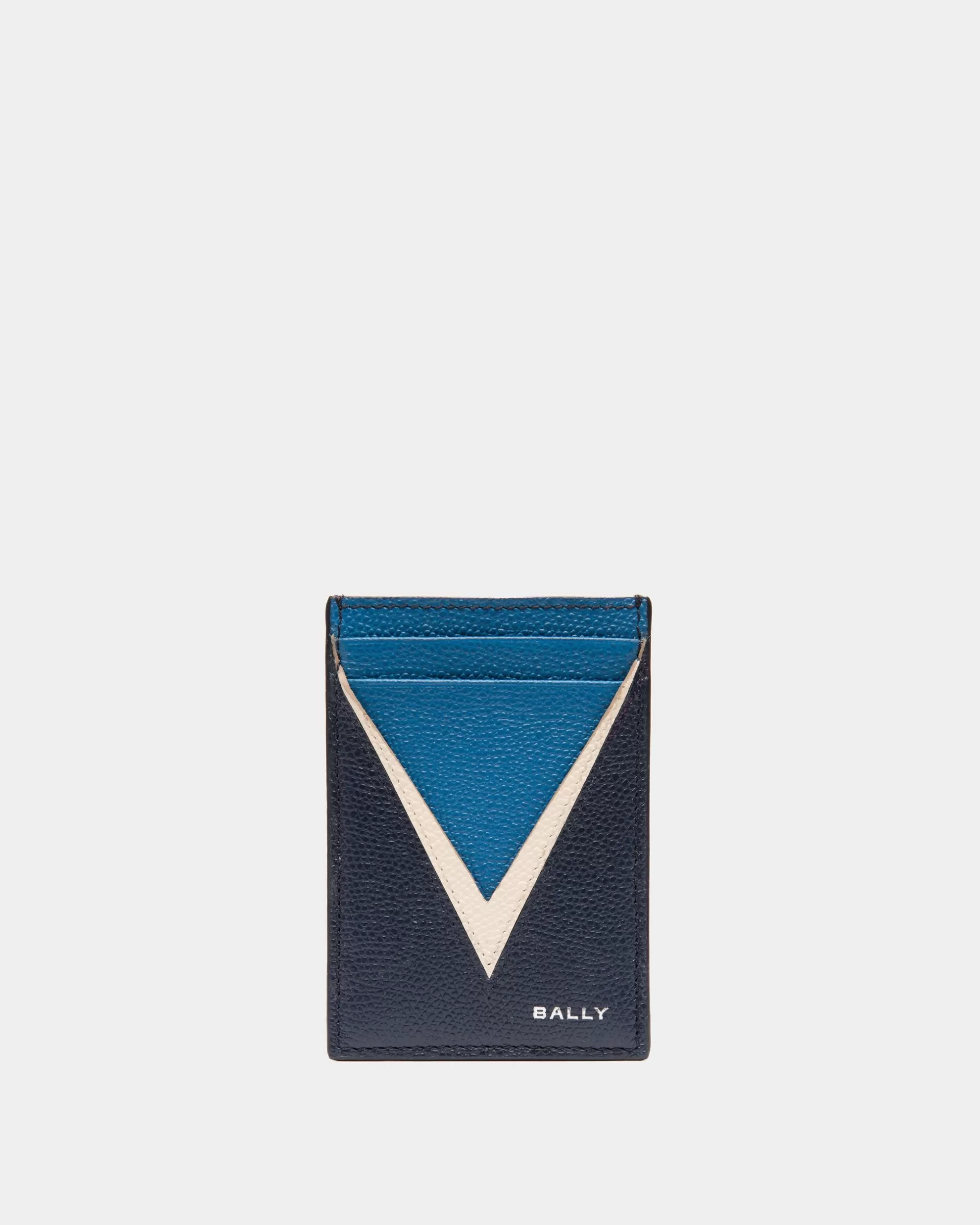 Bally Flag Kartenetui Aus em Leder Blau Online