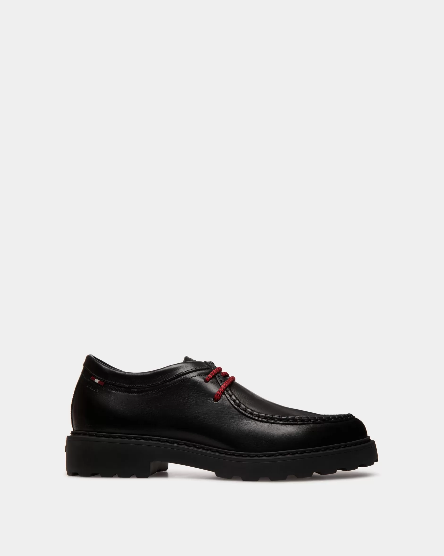 Bally Gusto Derby in Black Leather Schwarz Fashion