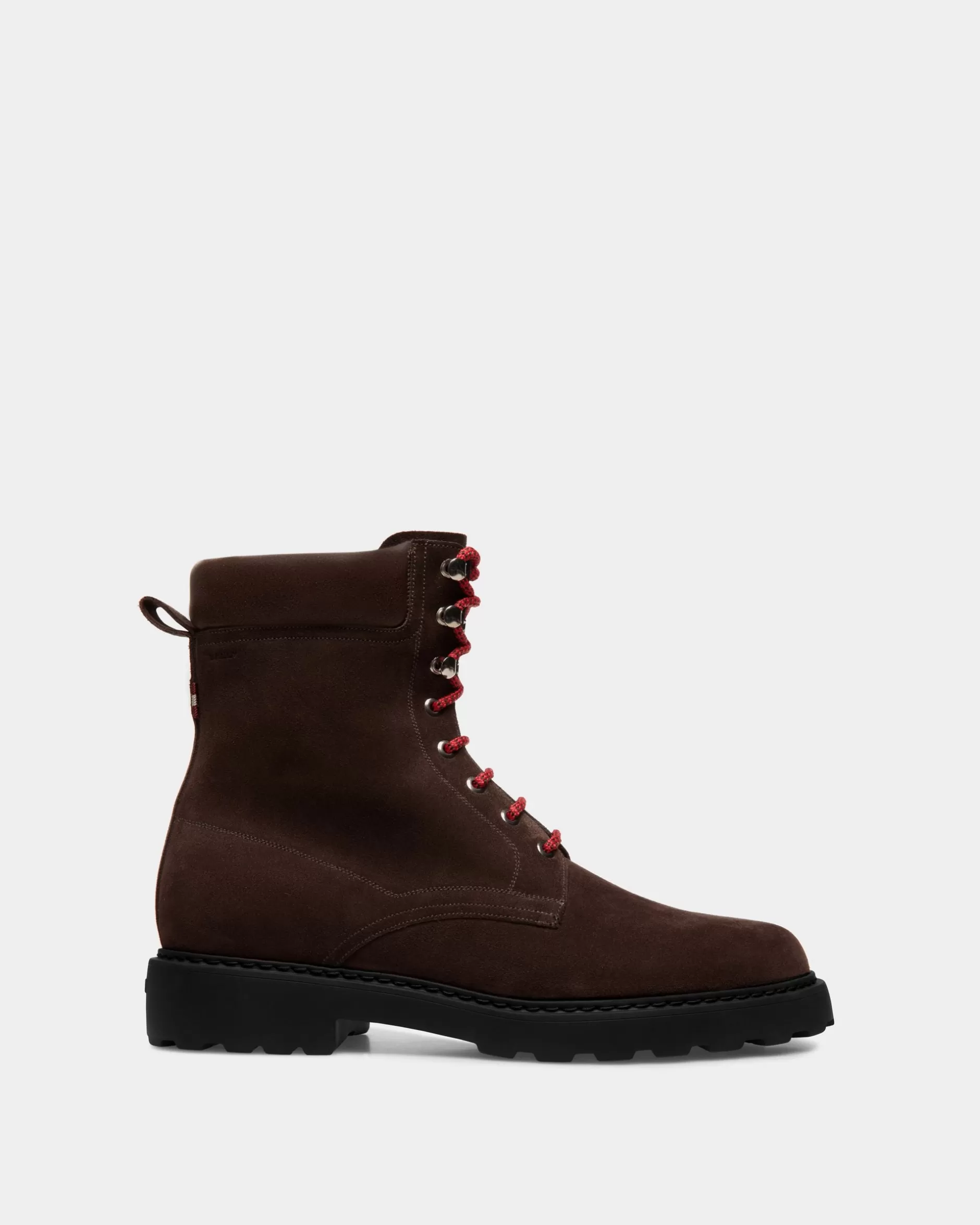 Bally Gusto Stiefelette Aus Veloursleder In Ebenholz Braun Outlet