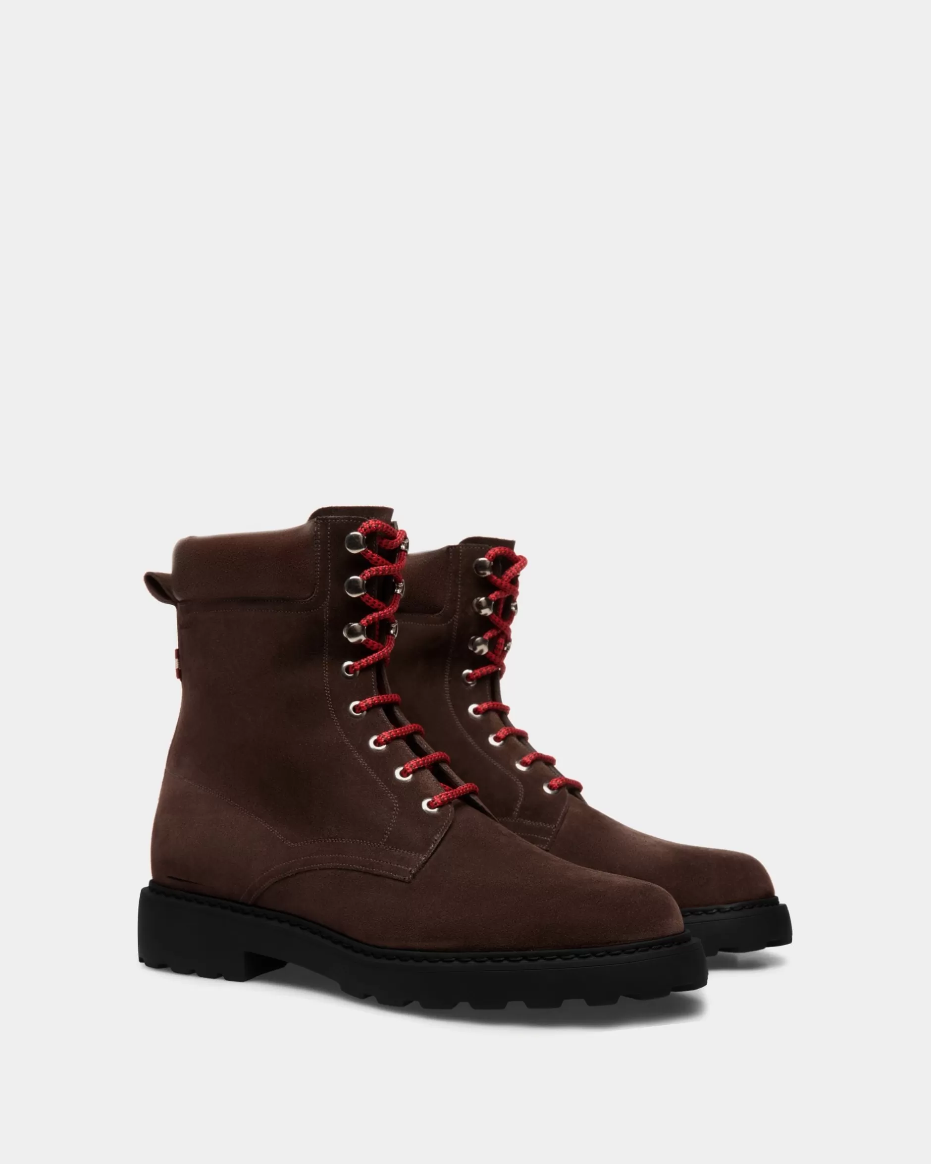 Bally Gusto Stiefelette Aus Veloursleder In Ebenholz Braun Outlet