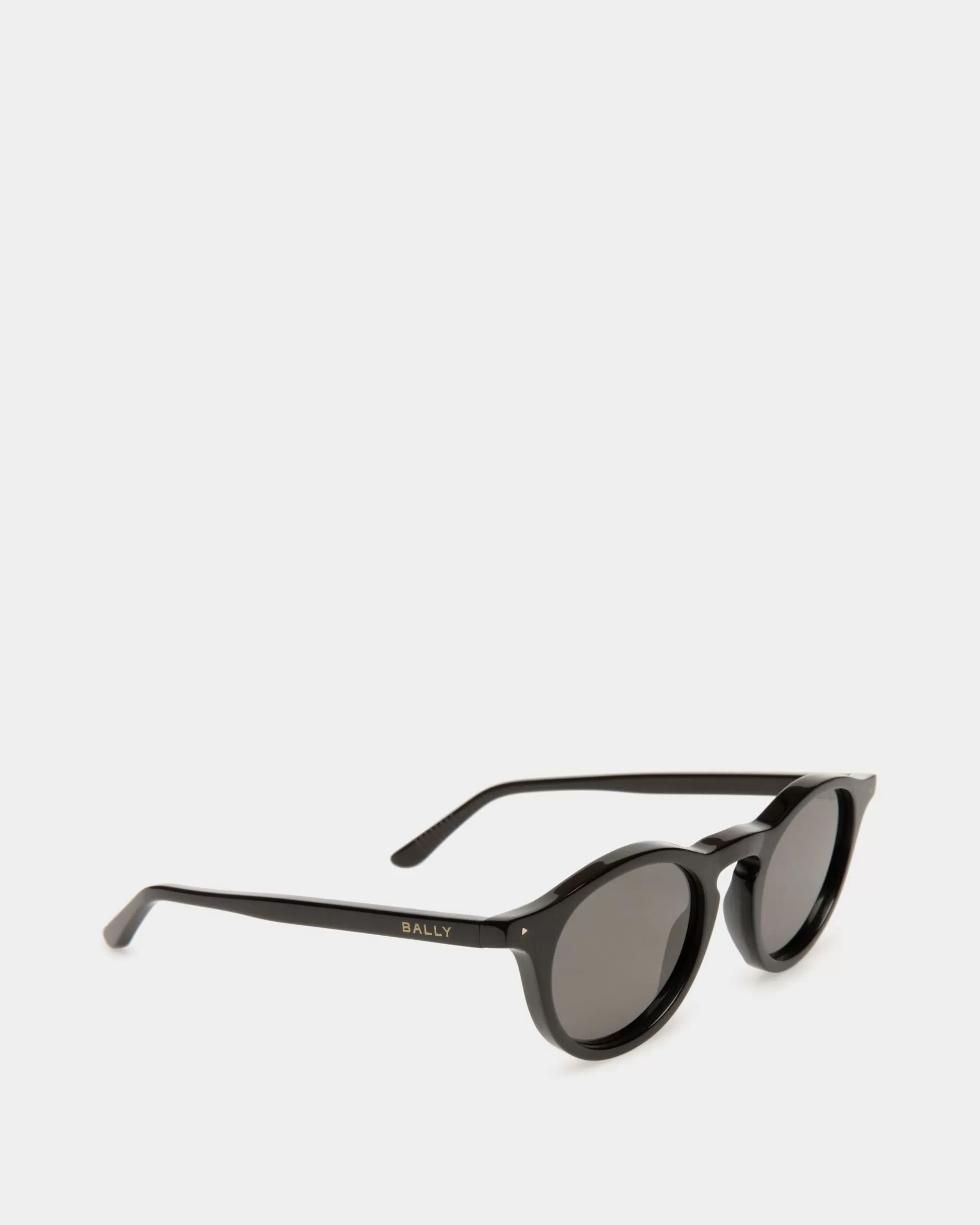 Bally Hermann Sonnenbrille Aus em Acetat Schwarz Shop