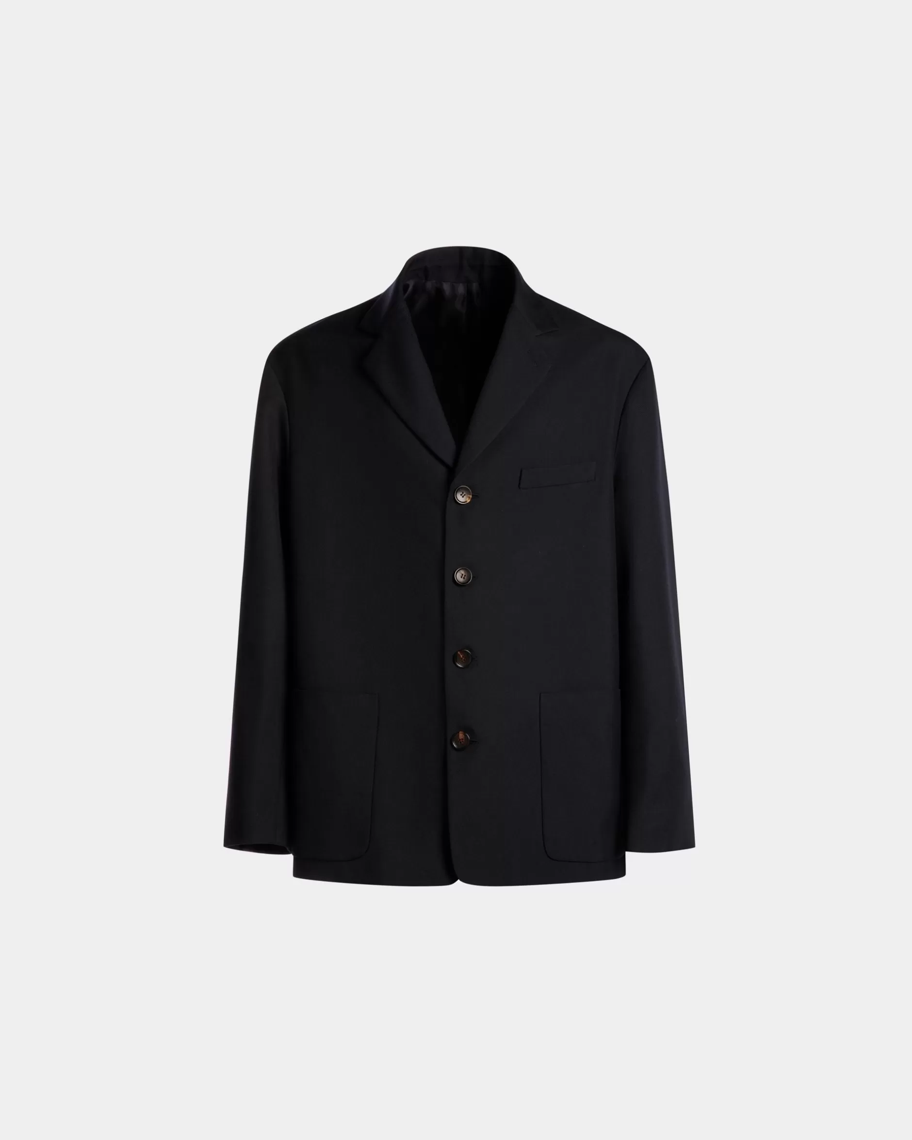 Bally Jacke Aus Einer Wollmischung In Navy Blue Blau Online