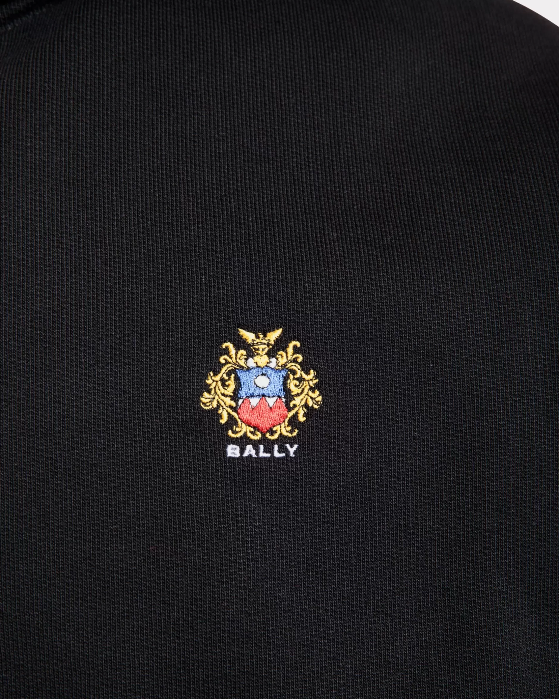 Bally Kapuzenpullover Aus Baumwolle In Mit Crest Logo Schwarz Fashion