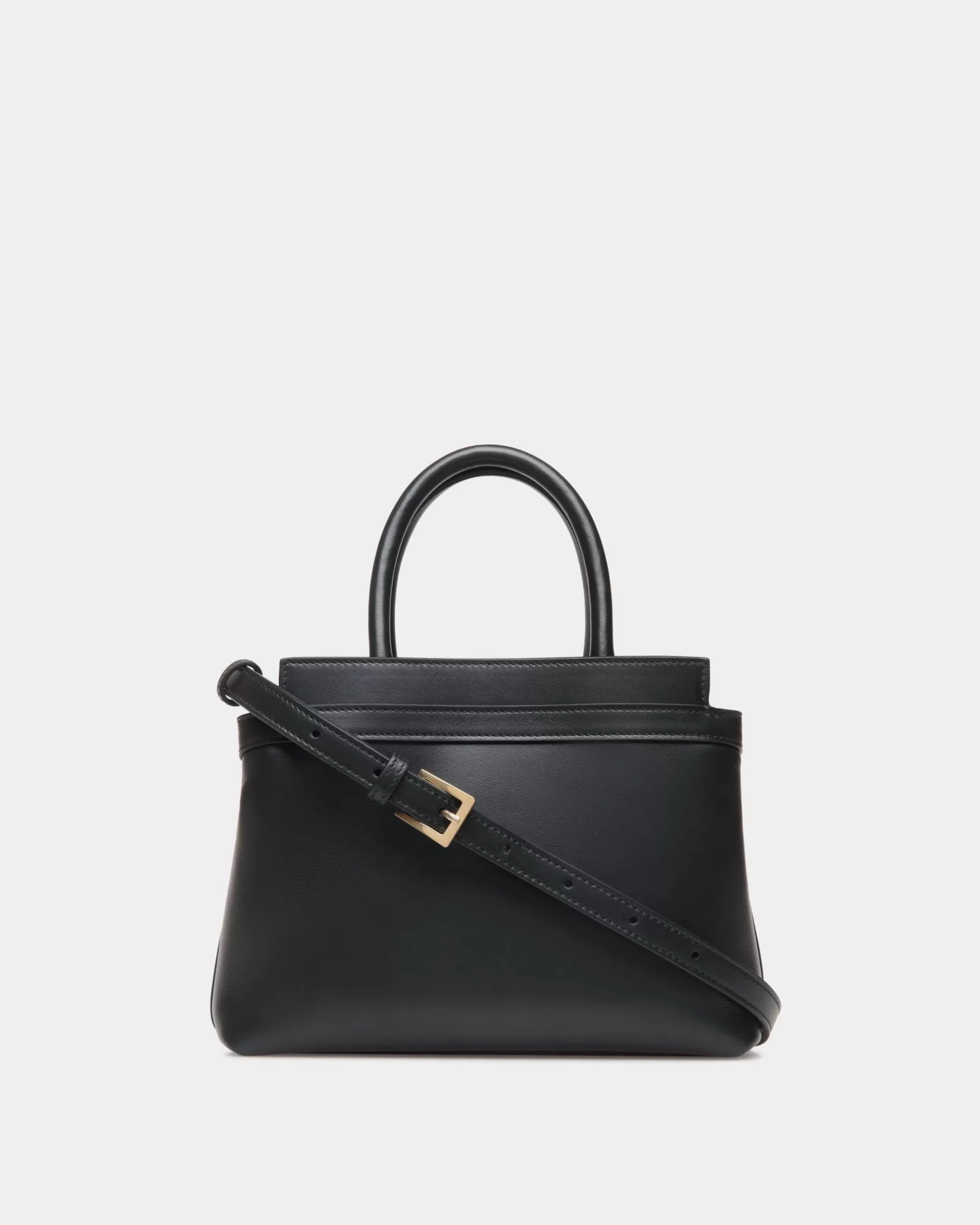 Bally Kleine Code Tragetasche Aus Leder In Schwarz Clearance