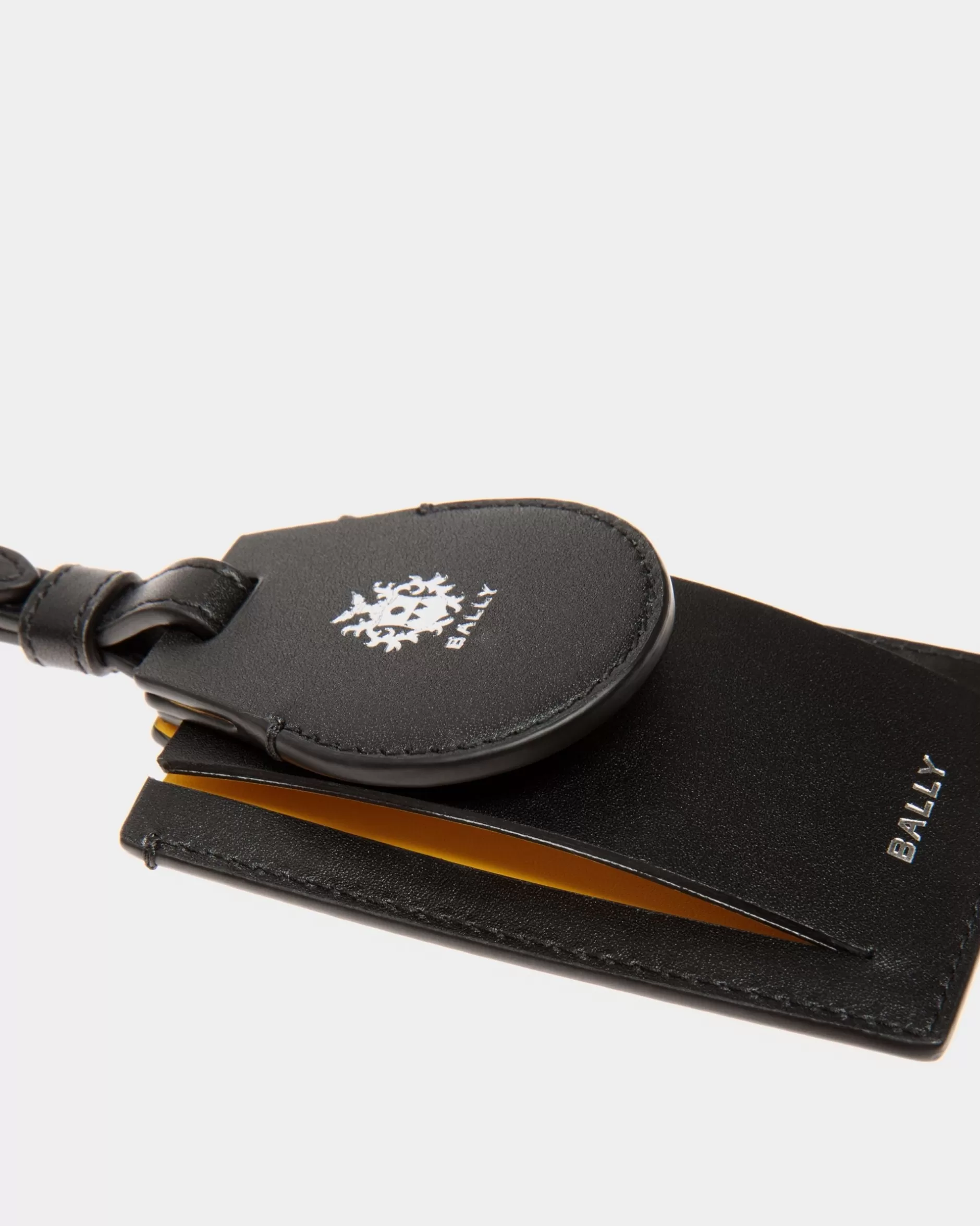 Bally Kofferanhänger Aus Leder In Und Gelb Aus Der Adrien Brody Travel-Kollektion Schwarz Clearance