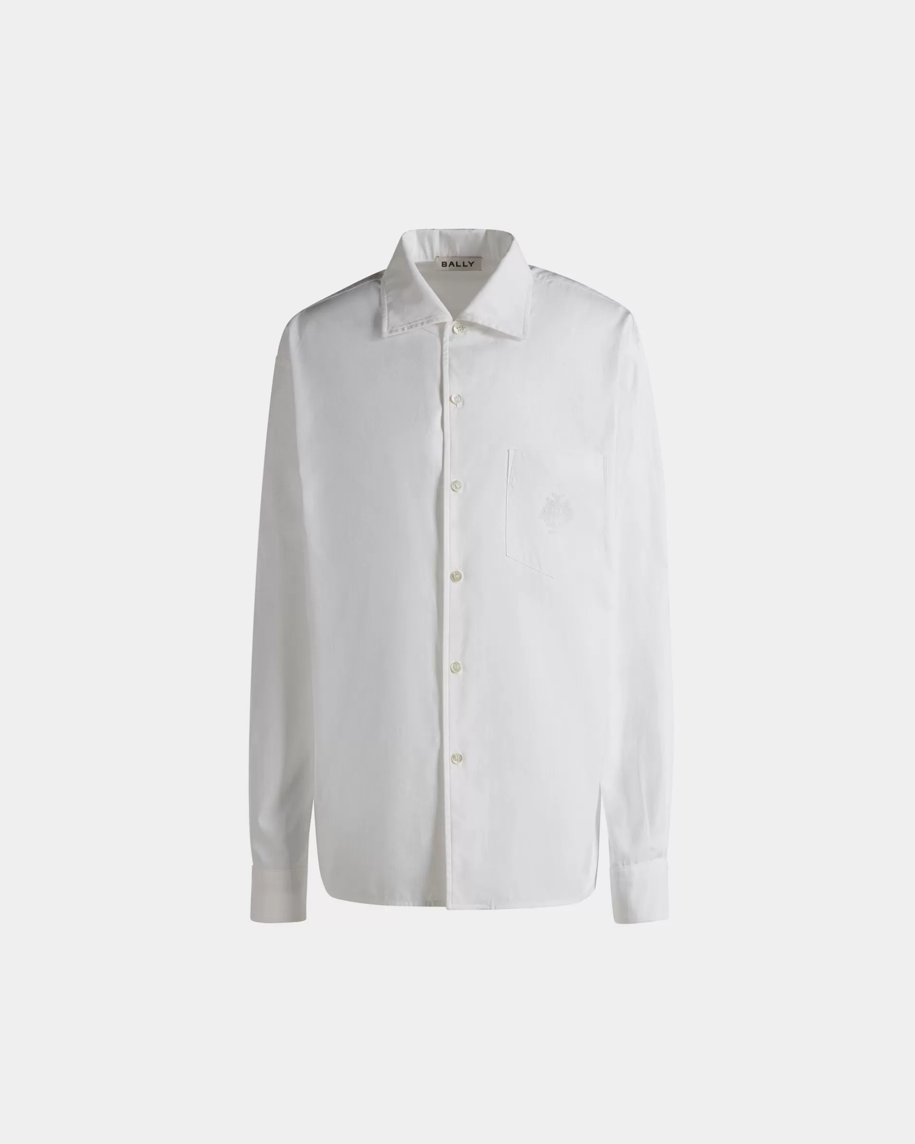 Bally Langarmshirt Aus Baumwolle In Weiß Flash Sale