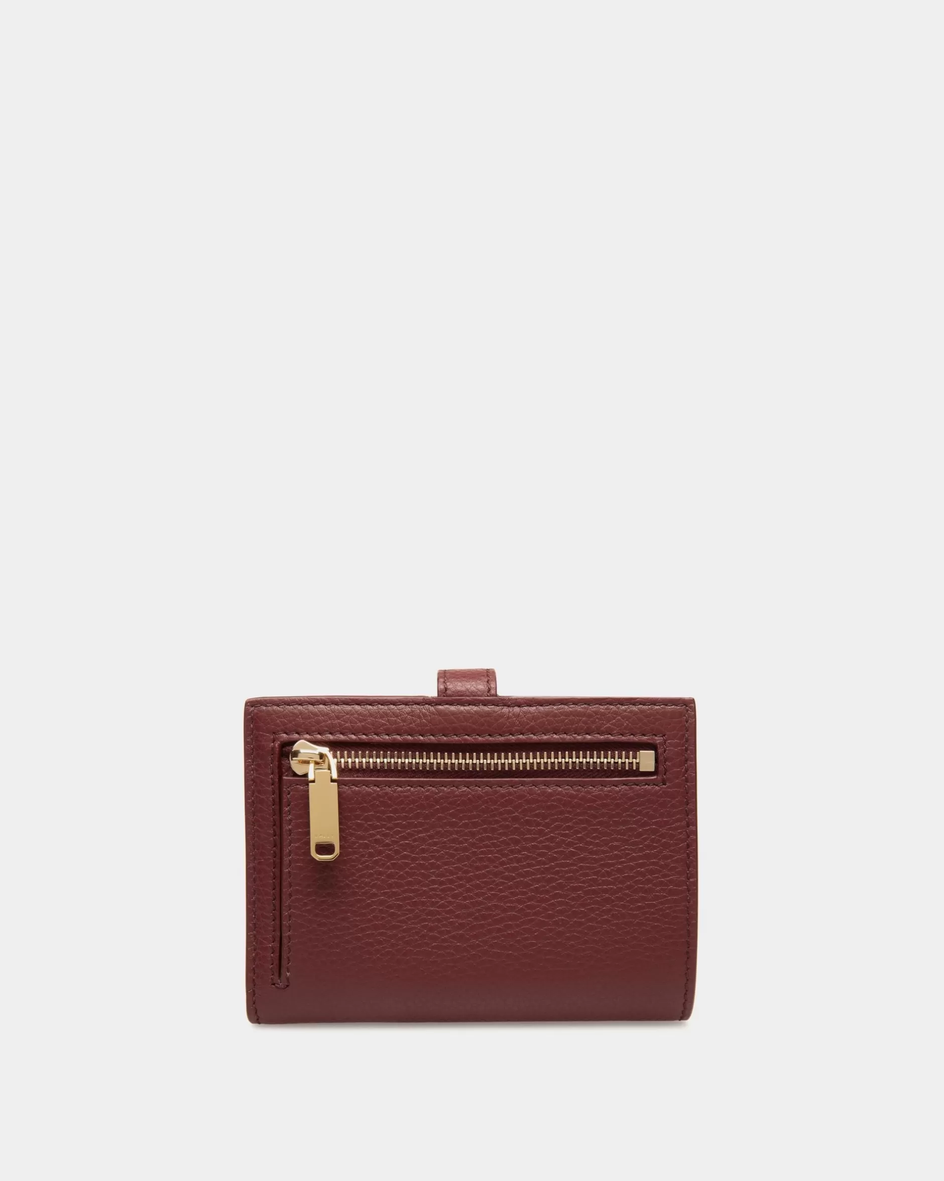 Bally Lock Me Geldbörse Aus Genarbtem Leder In Andorra Bordeaux Outlet