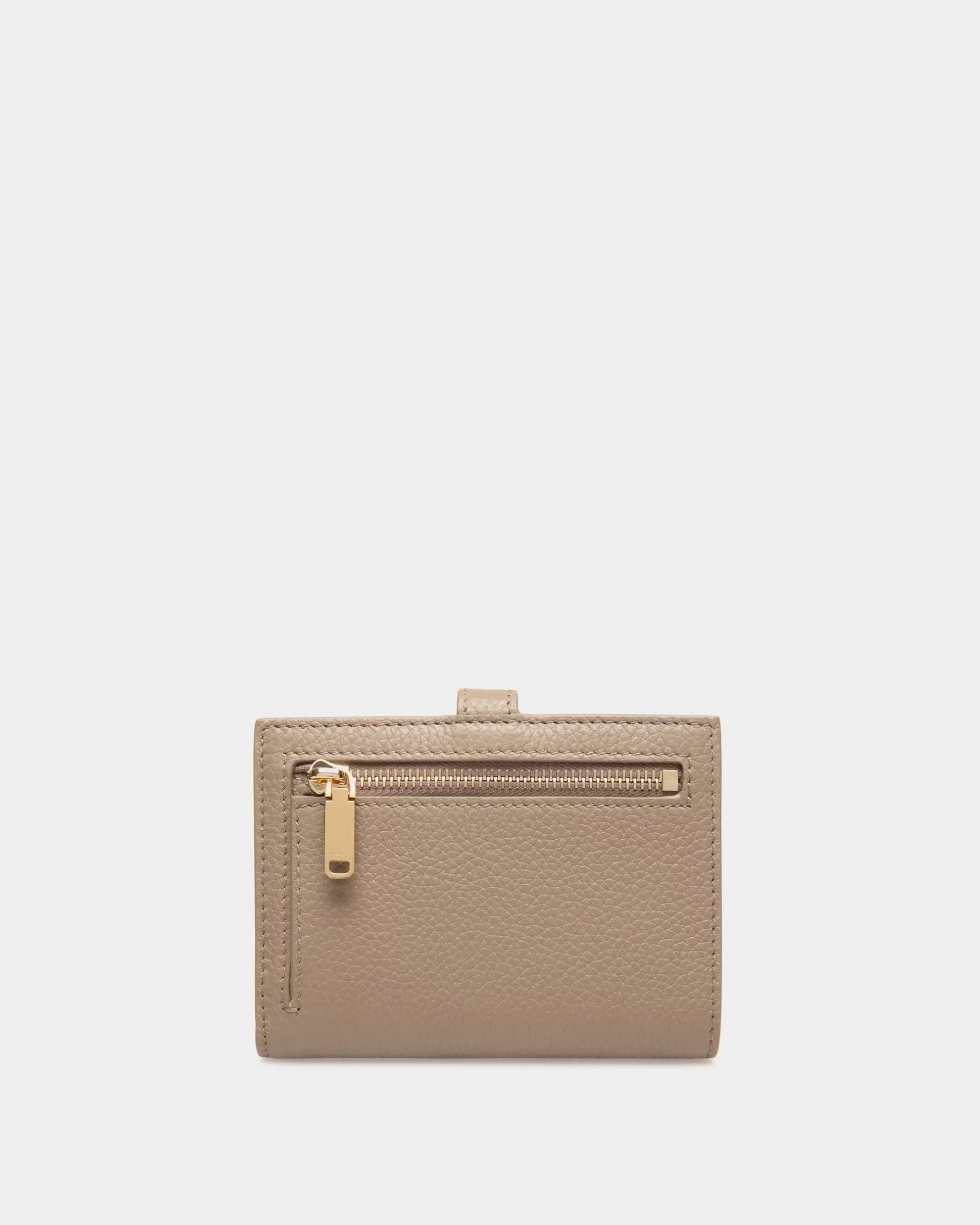 Bally Lock Me Geldbörse Aus Genarbtem Leder In Taupe Braun Fashion