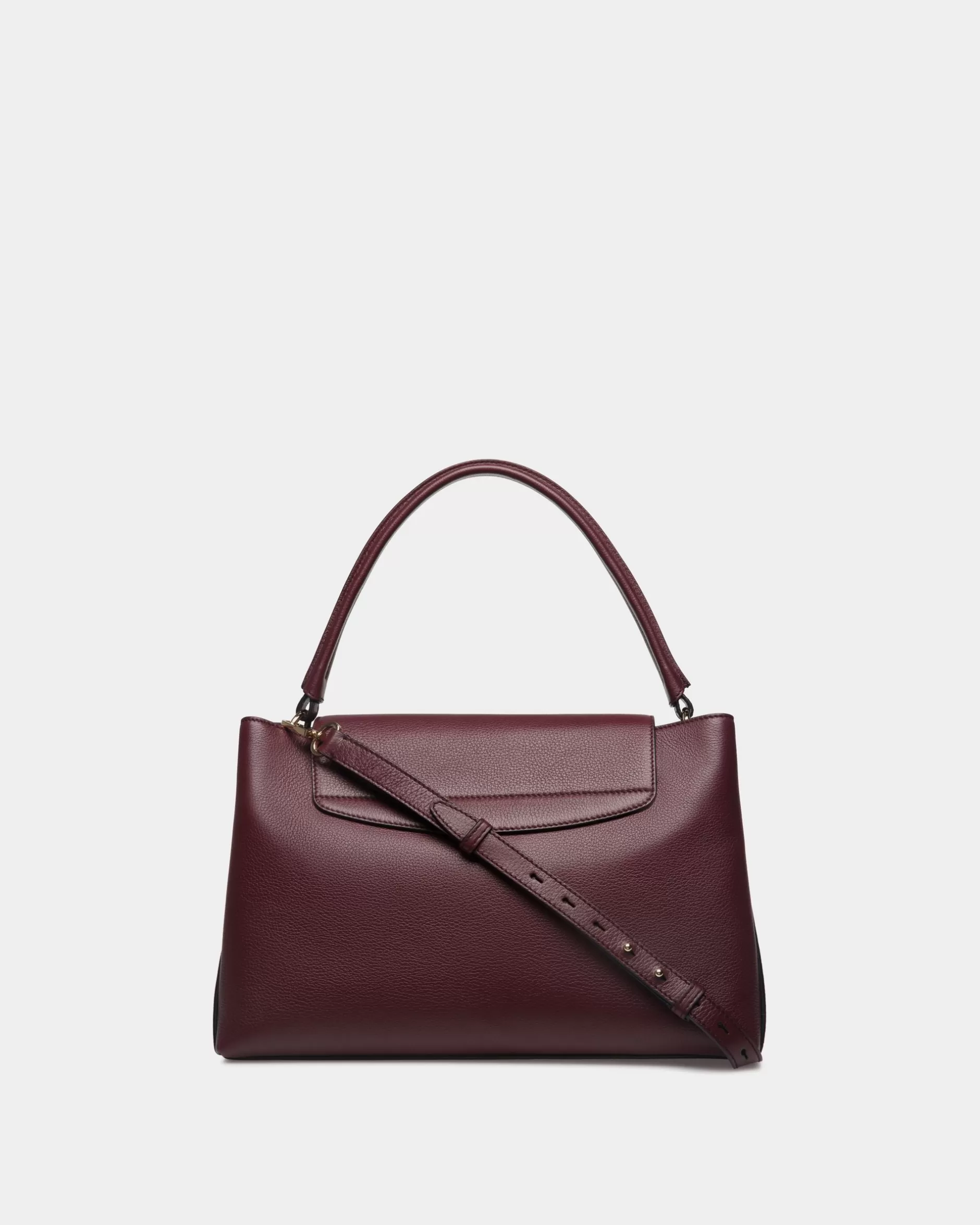 Bally Lock Me Henkeltasche Aus Genarbtem Leder In Andorra Rot Sale