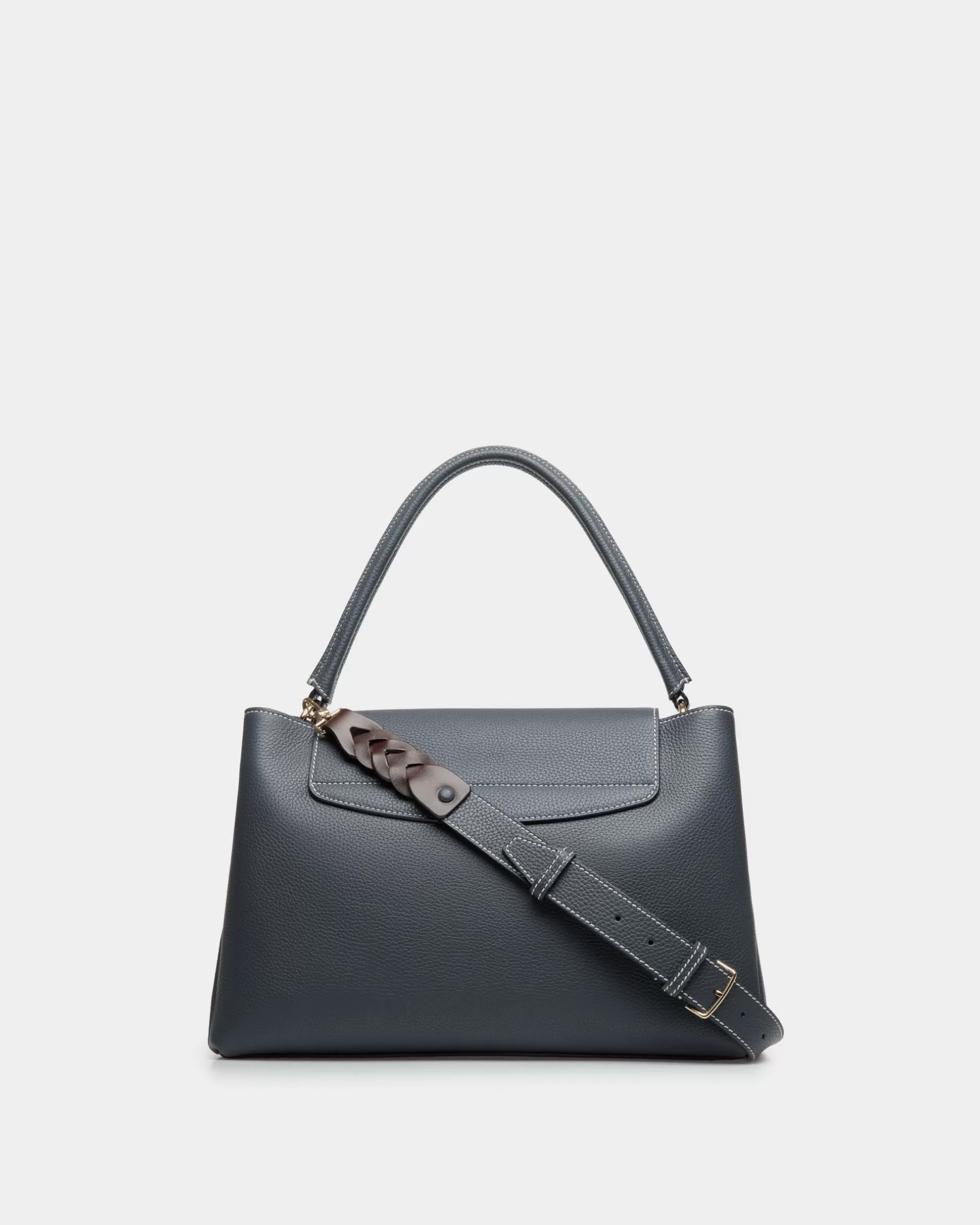 Bally Lock Me Henkeltasche Aus Leder Blau Cheap