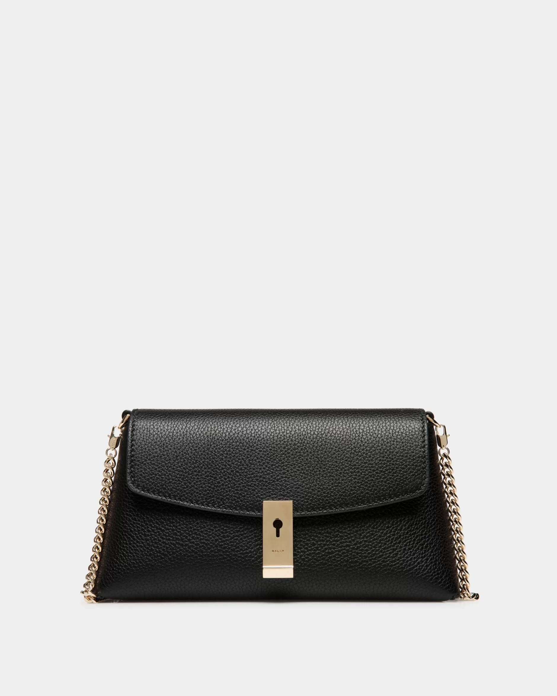 Bally Lock Me Multifunktionale Minitasche Aus Genarbtem Leder In Schwarz Clearance