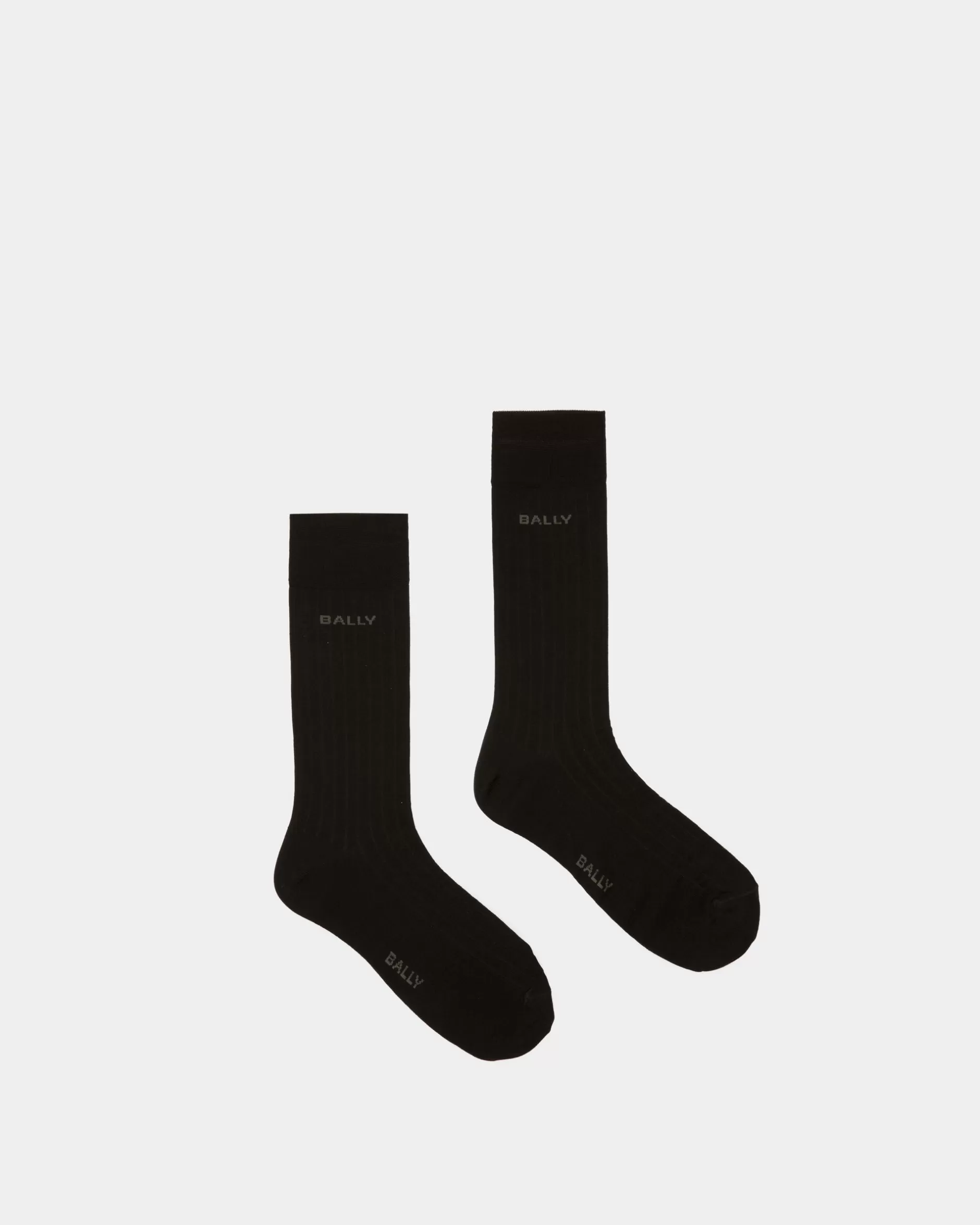 Bally Logo-Socken Aus em Baumwollgemisch Schwarz Online