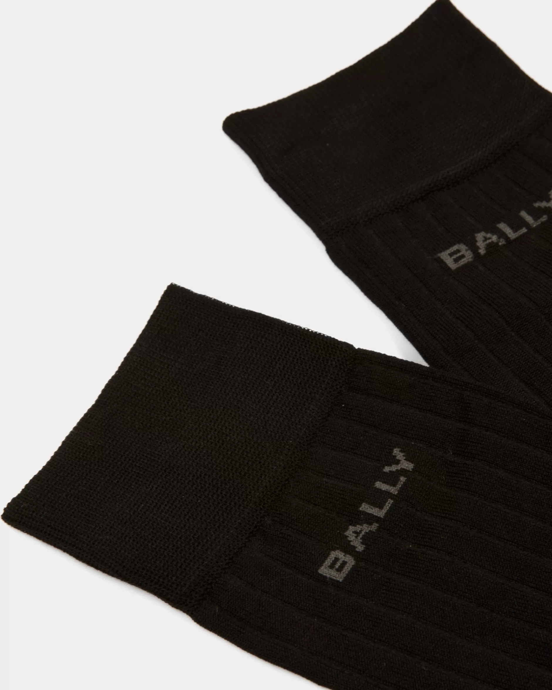 Bally Logo-Socken Aus em Baumwollgemisch Schwarz Online