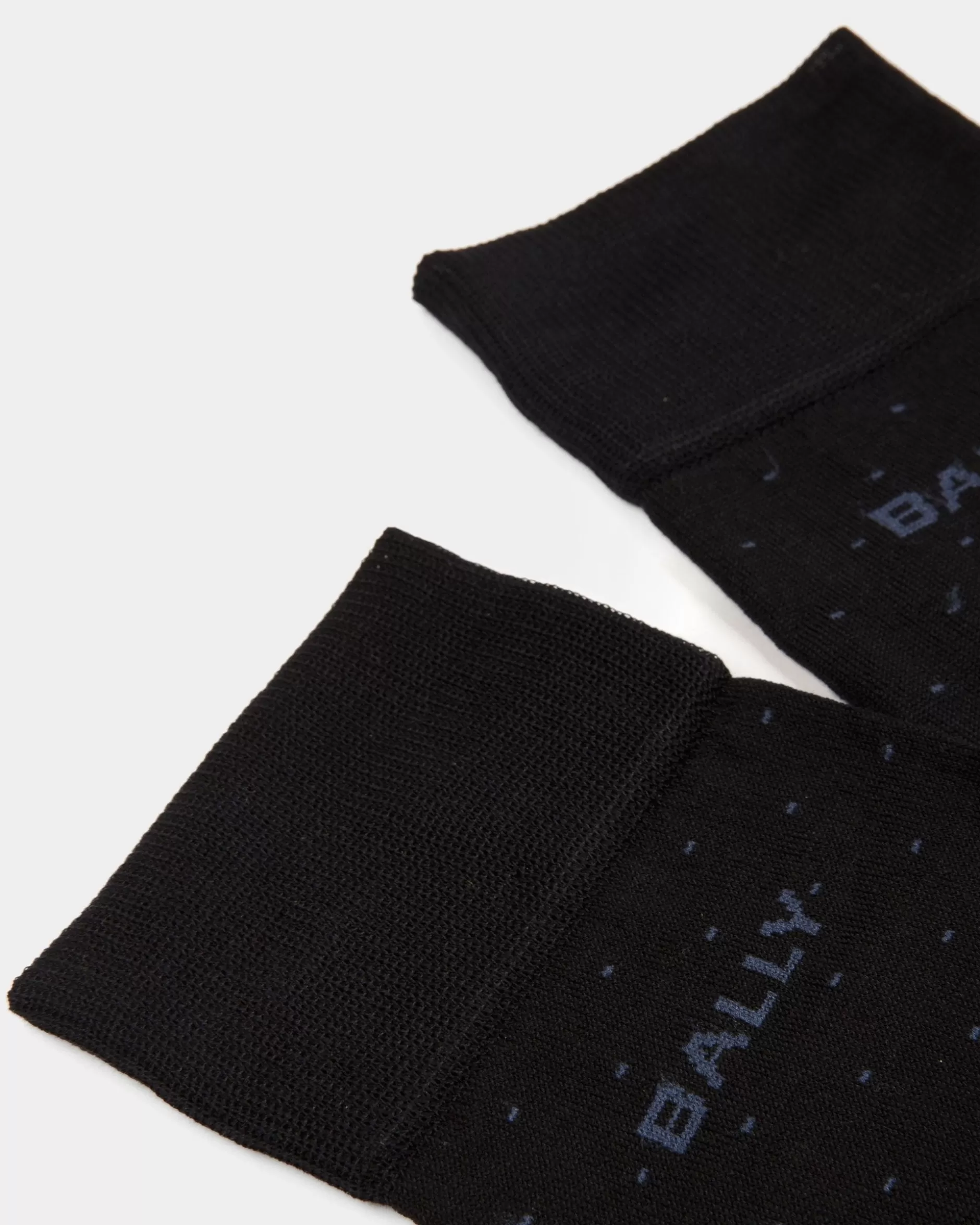 Bally Logo-Socken Aus tintenem Baumwollgemisch Blau Shop