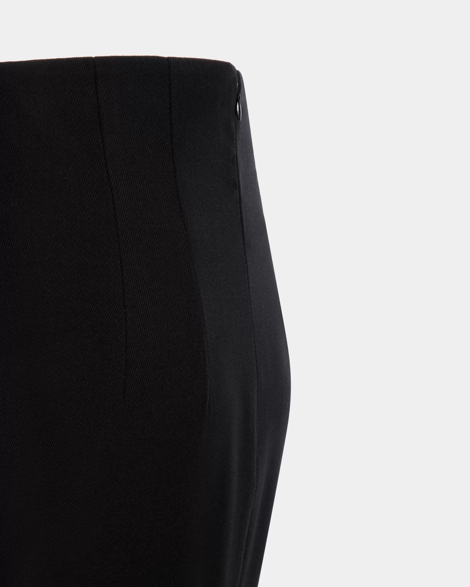 Bally Long Skirt In Black Wool Blend Schwarz Best Sale