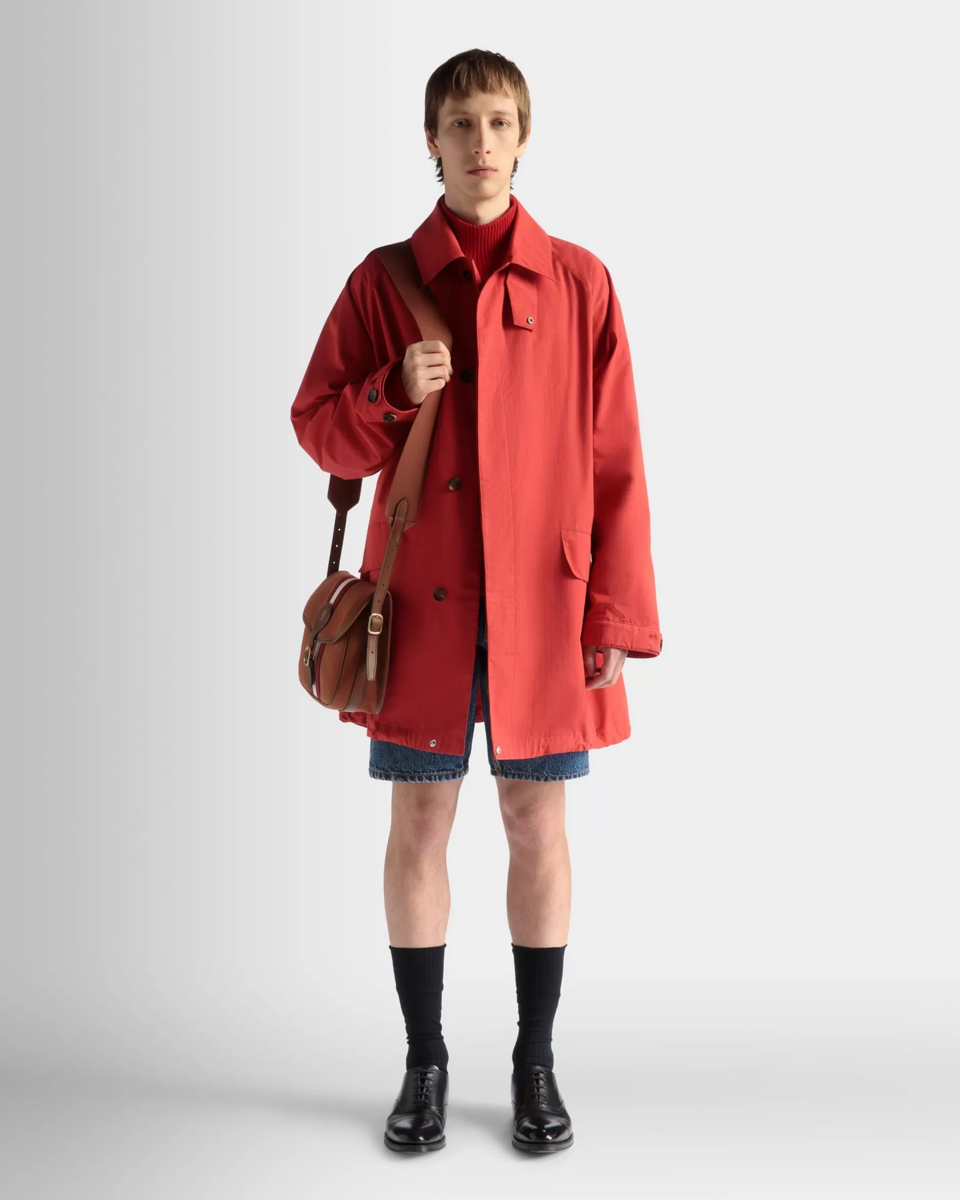 Bally Mantel Aus Nylon In Candy Red Rot Flash Sale