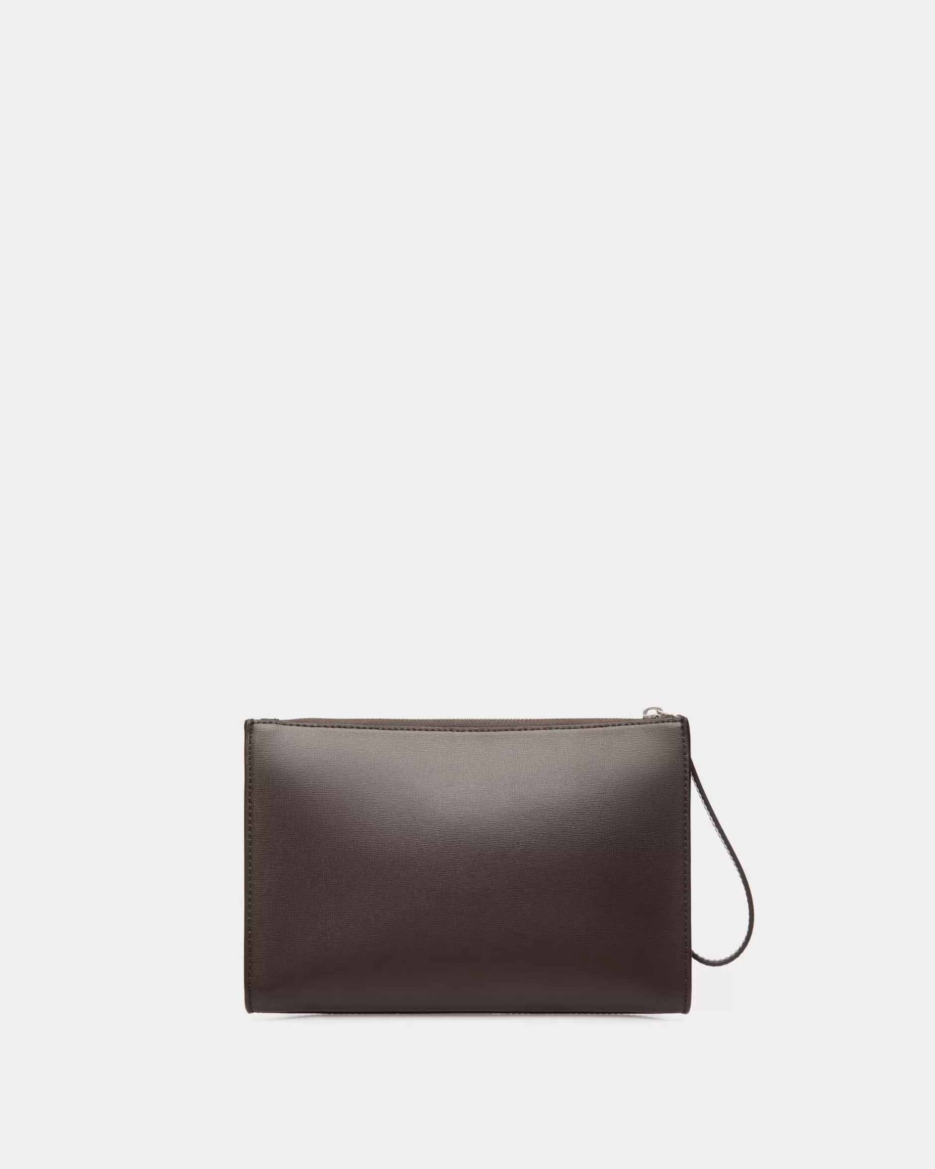 Bally Mythos Pochette Aus Recyceltem Leder In Ebenholzschwarz Braun Cheap