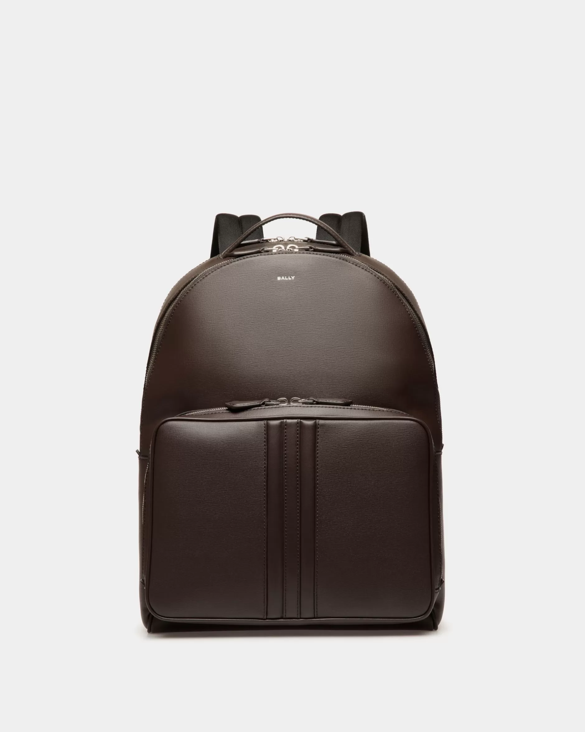 Bally Mythos Rucksack Aus Recyceltem Leder In Ebenholzschwarz Braun Clearance