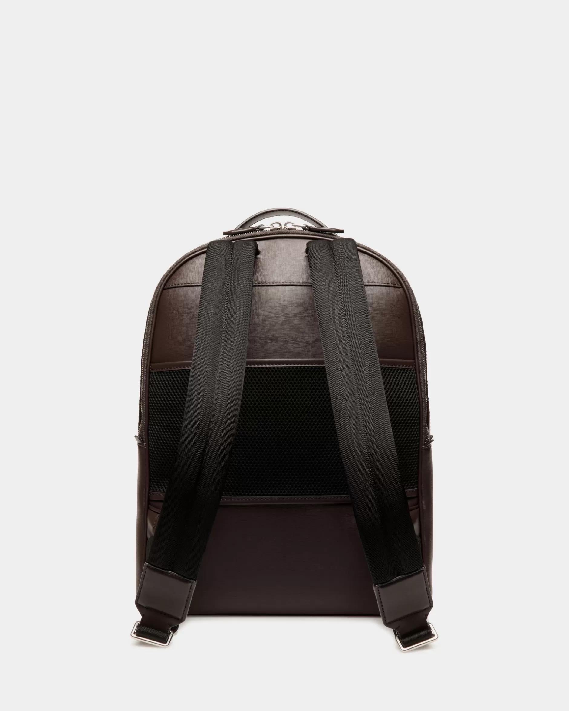 Bally Mythos Rucksack Aus Recyceltem Leder In Ebenholzschwarz Braun Clearance