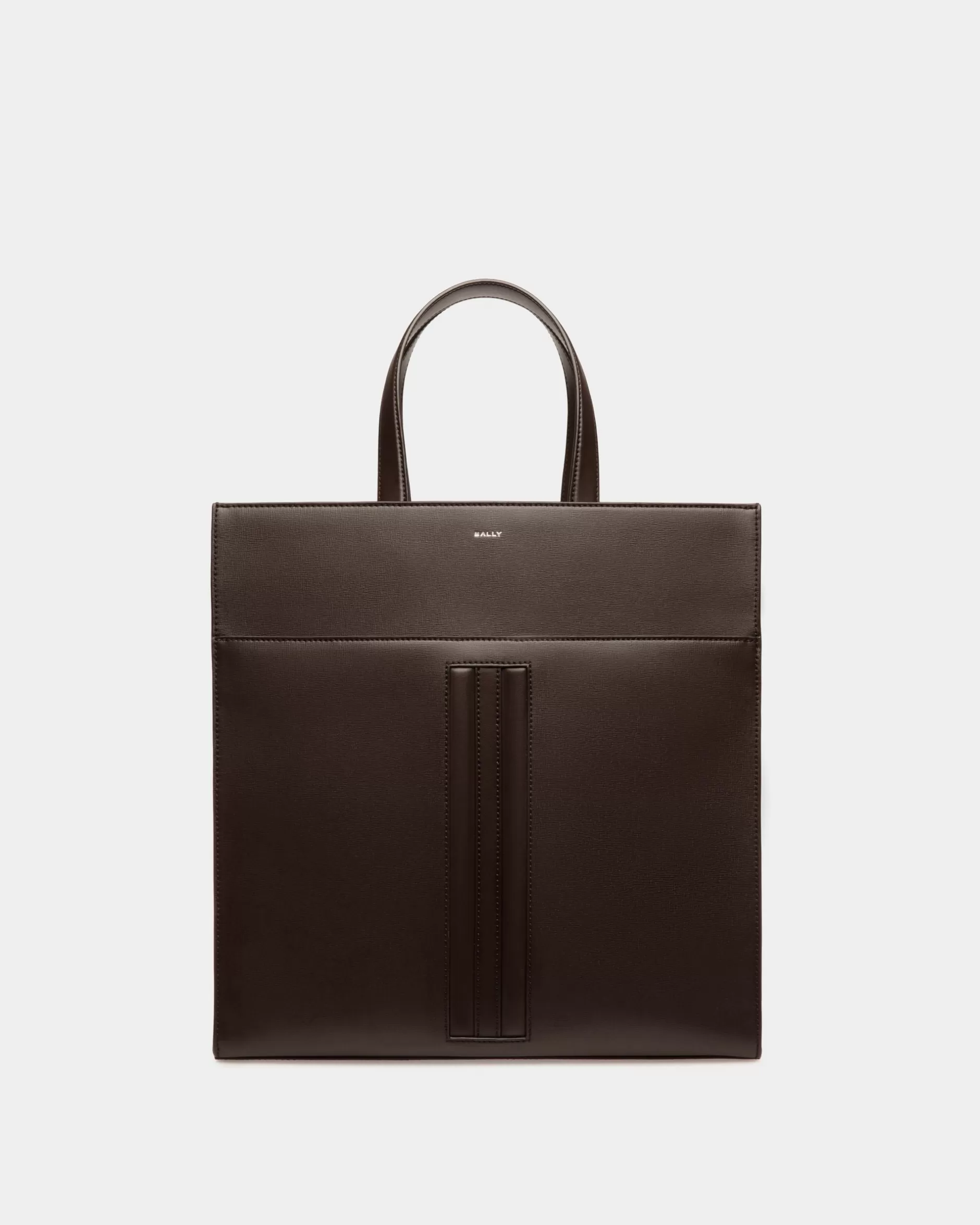 Bally Mythos Tragetasche Aus Recyceltem Leder In Ebenholz Braun Outlet