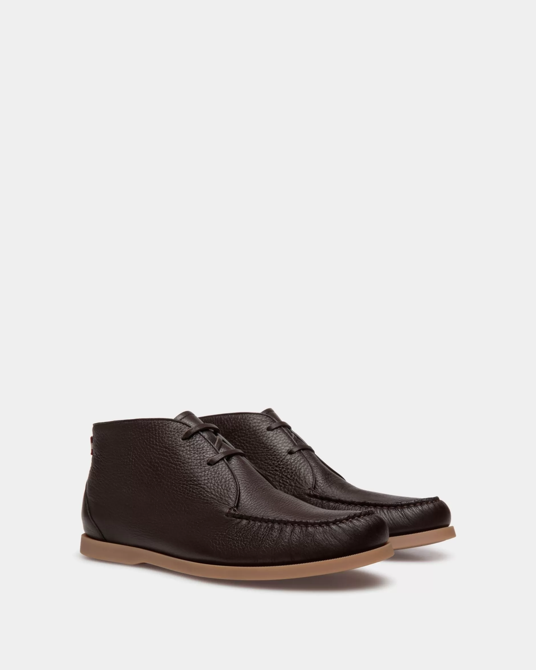 Bally Nelson Bootie Aus Hirschleder In Ebenholzschwarz Braun Flash Sale