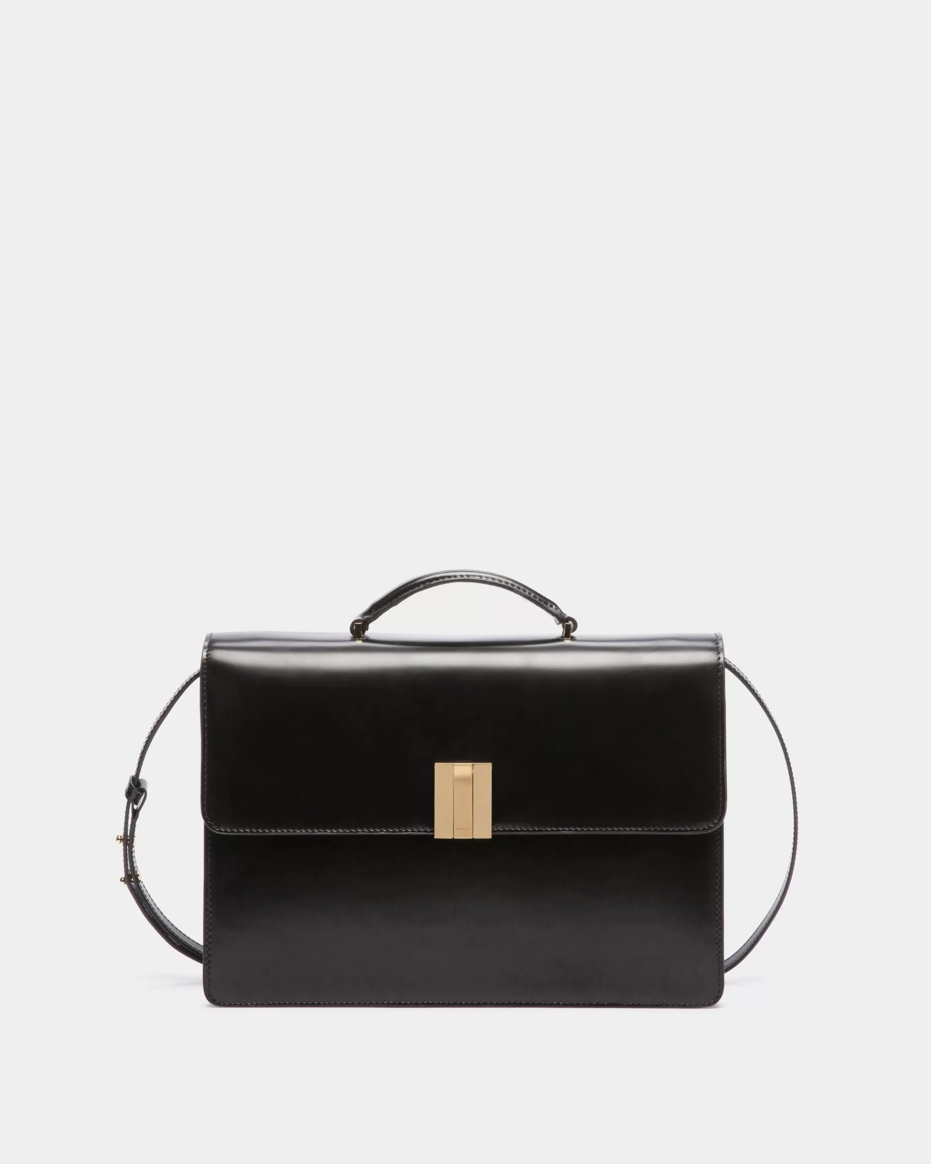 Bally Ollam Henkeltasche Aus Gebürstetem Leder In Schwarz Flash Sale