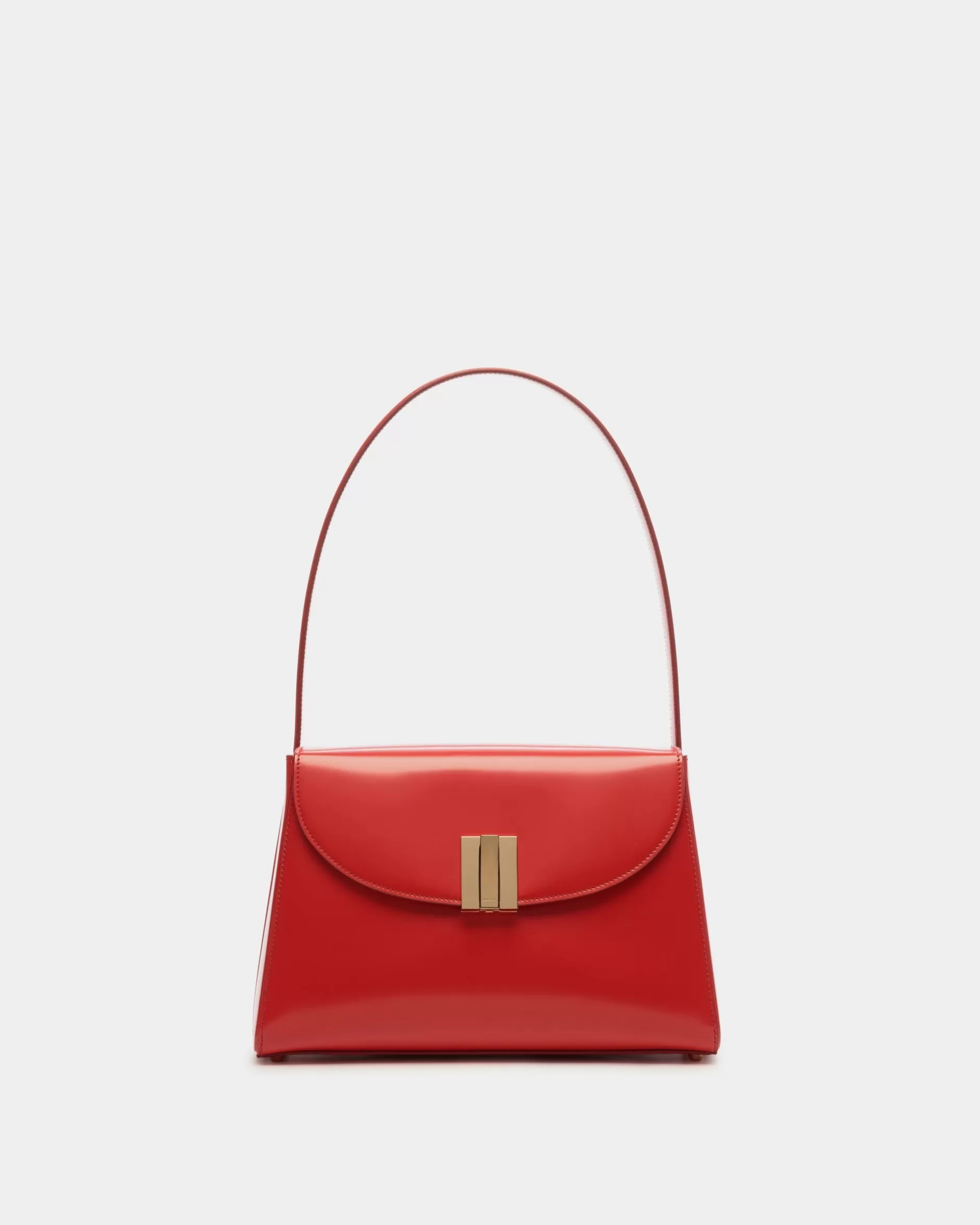 Bally Ollam Schultertasche Aus Gebürstetem Leder In Candy Red Rot Best