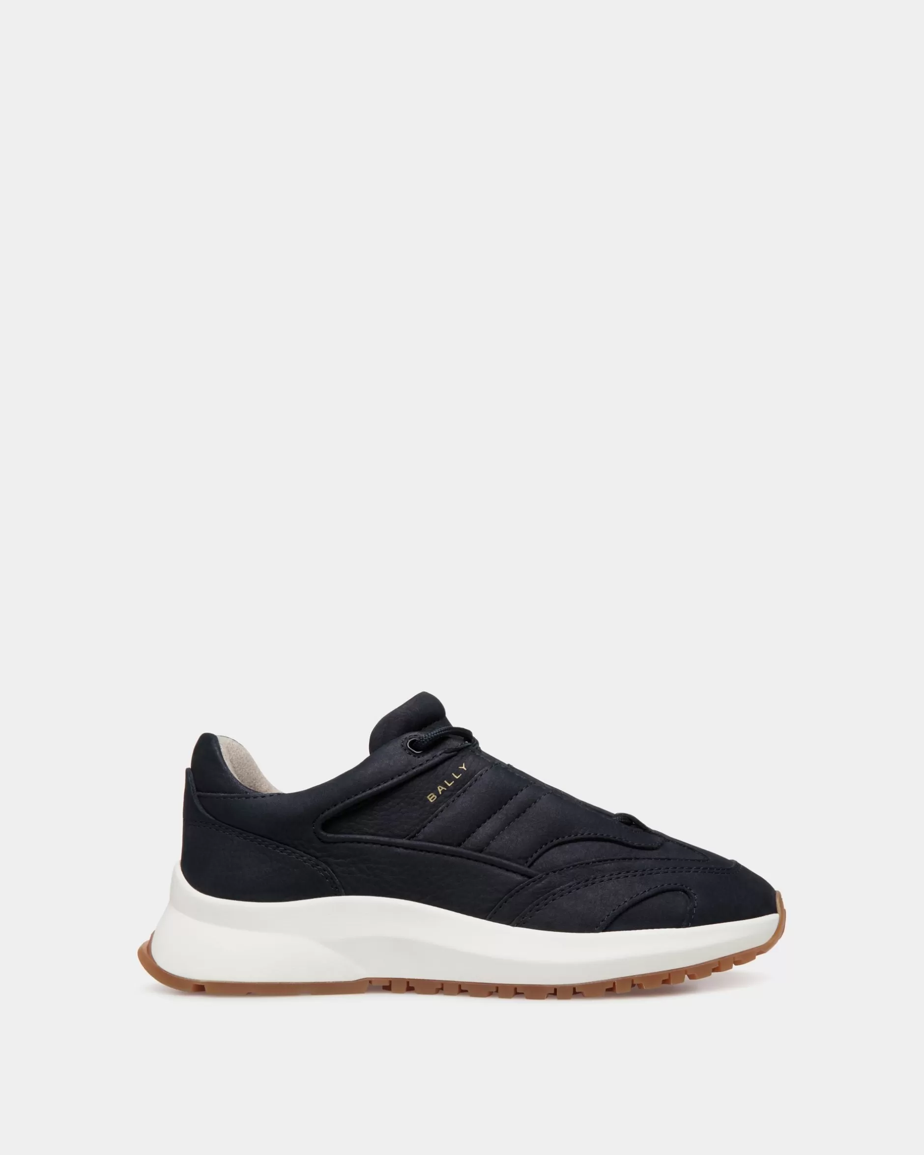 Bally Outline Sneaker Aus Nubukleder In Navy Blue Blau Sale