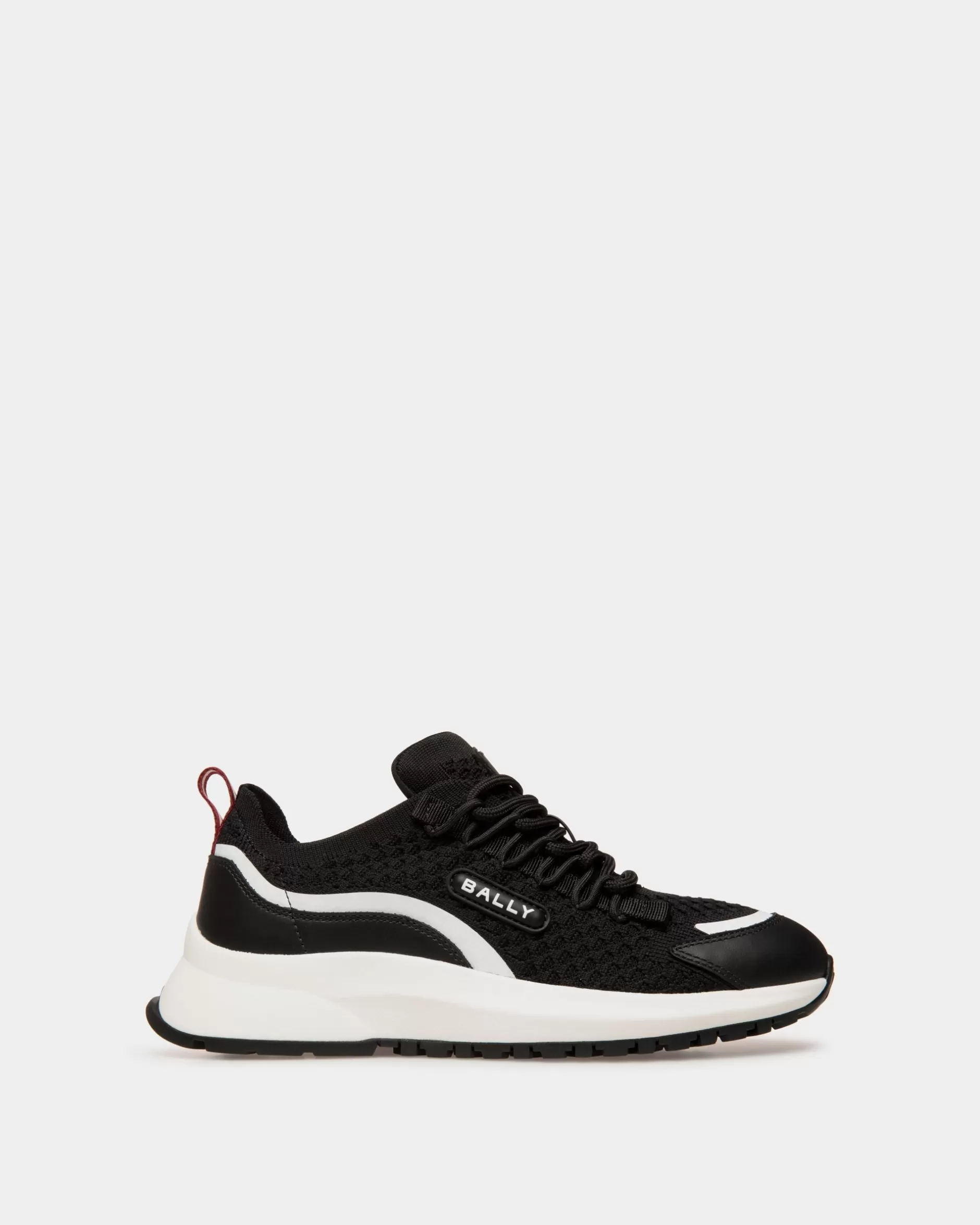 Bally Outline Sneaker Aus em Strickgewebe Schwarz Store