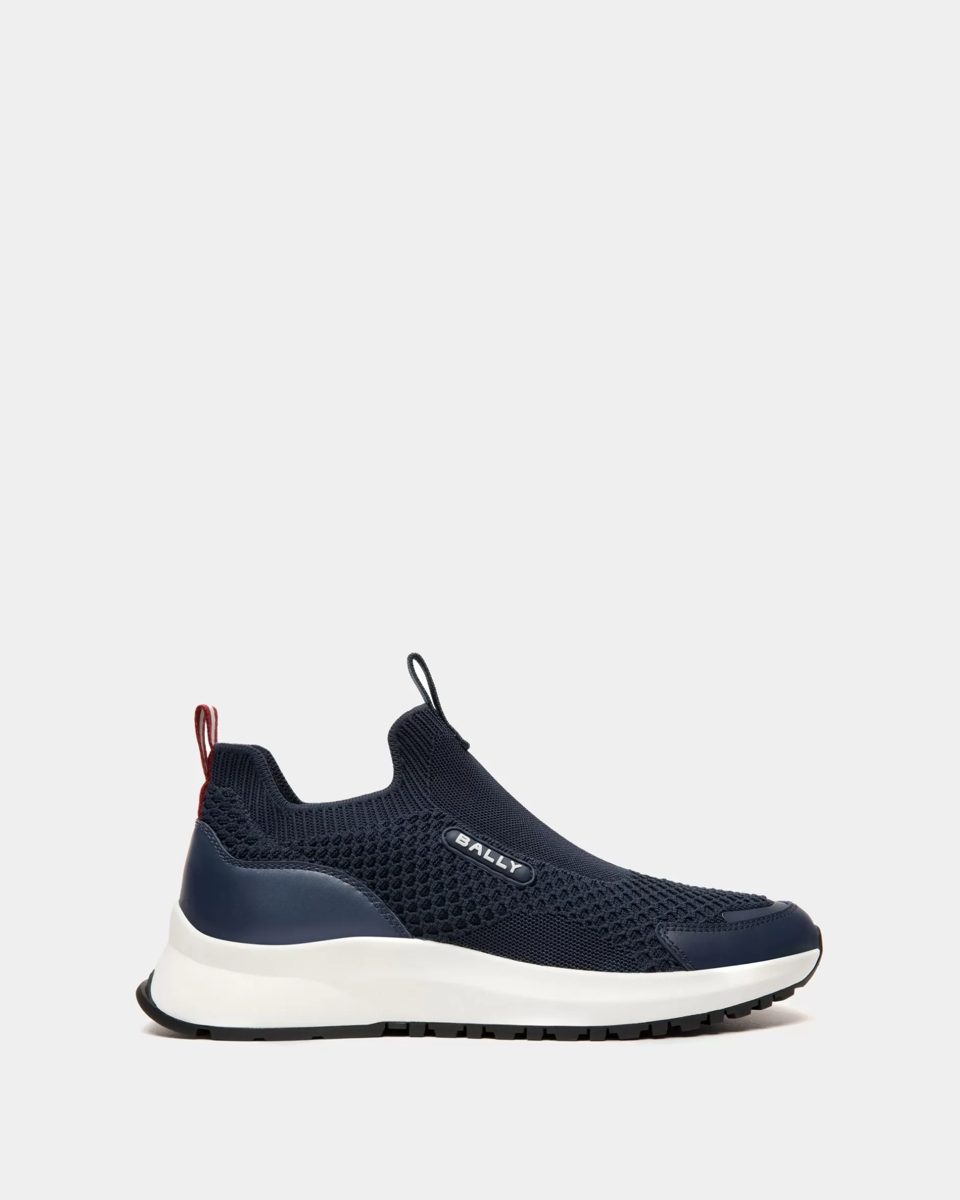 Bally Outline Sneaker Aus Strickgewebe Blau Sale