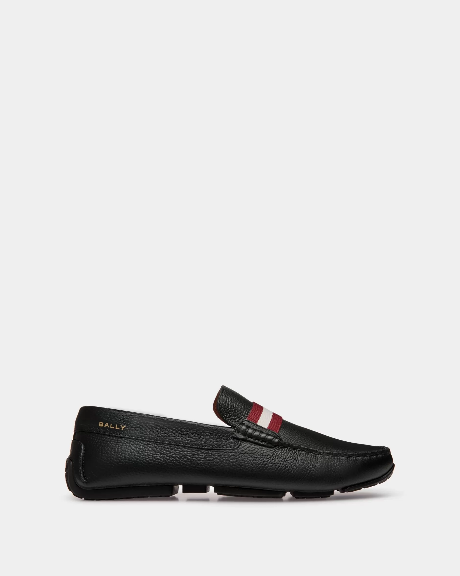 Bally Pilot Driver-Schuh Aus Genarbtem Leder In Schwarz Online