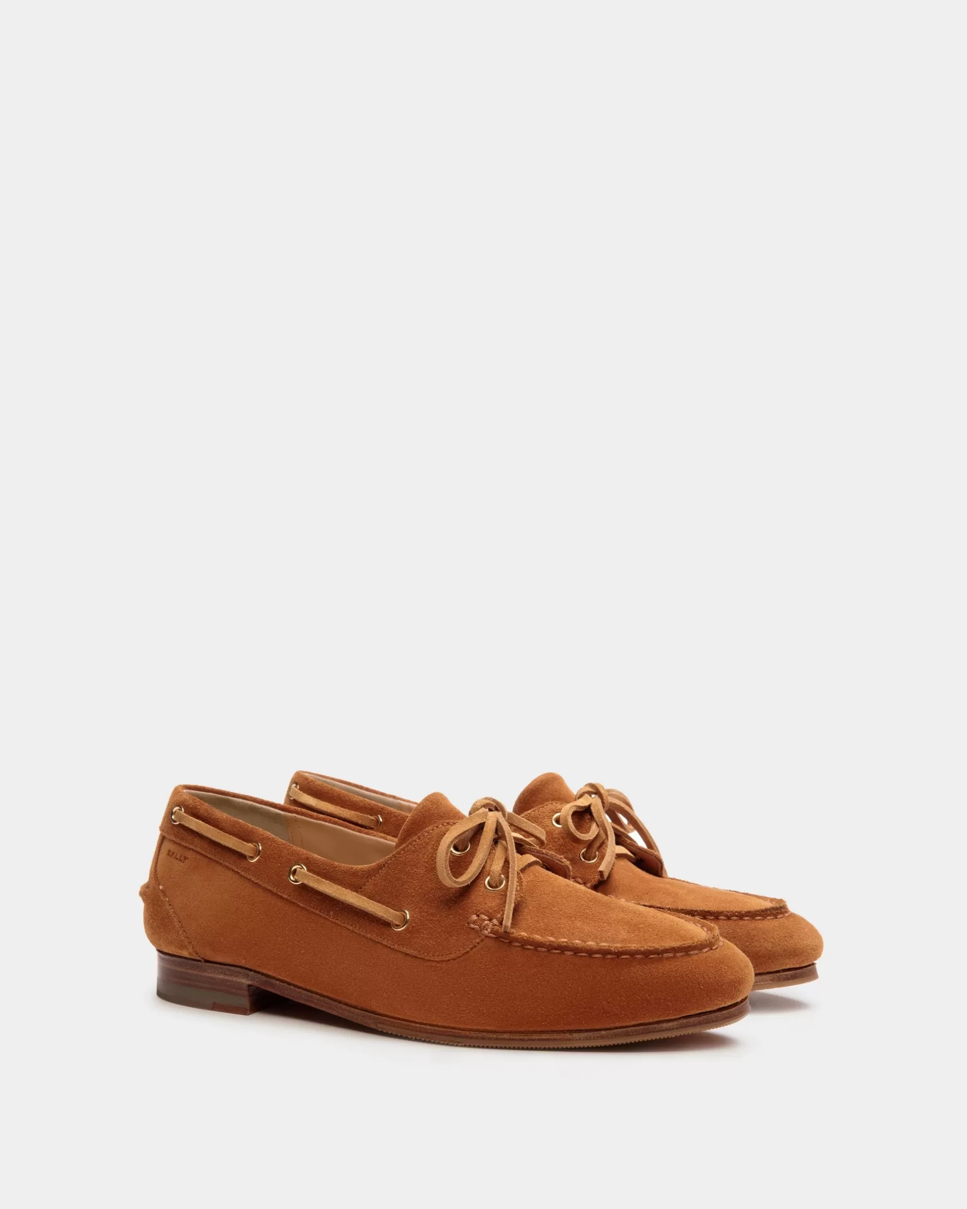 Bally Plume Mokassin Aus em Veloursleder Braun Cheap