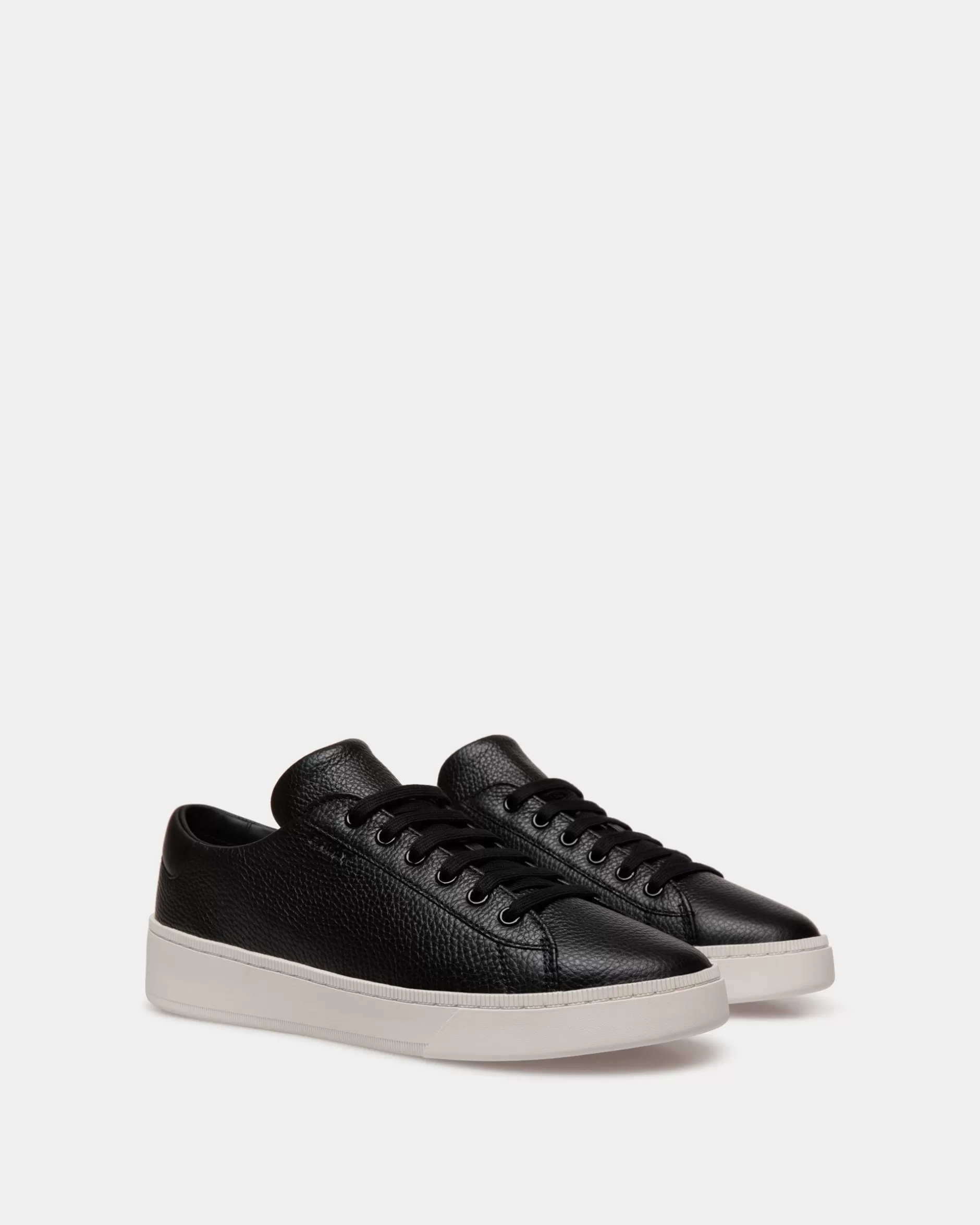 Bally Raise Sneaker Aus Genarbtem Leder In Schwarz Fashion