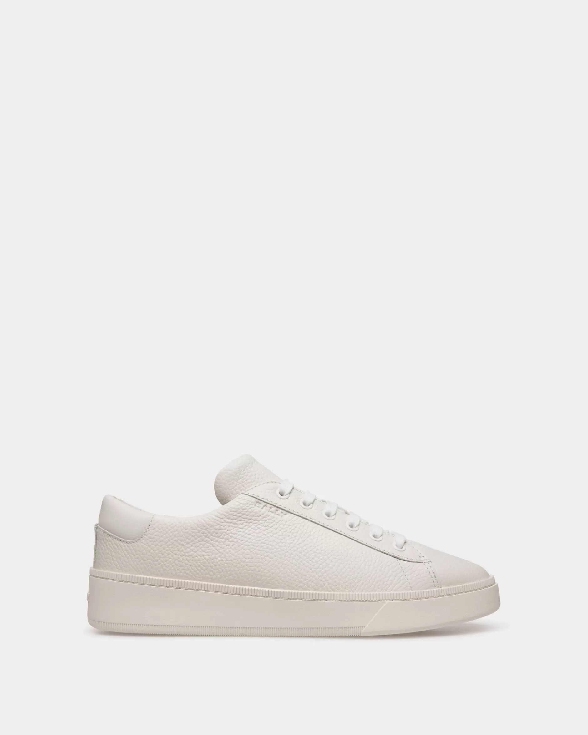 Bally Raise Sneaker Aus Genarbtem Leder In Weiß Shop