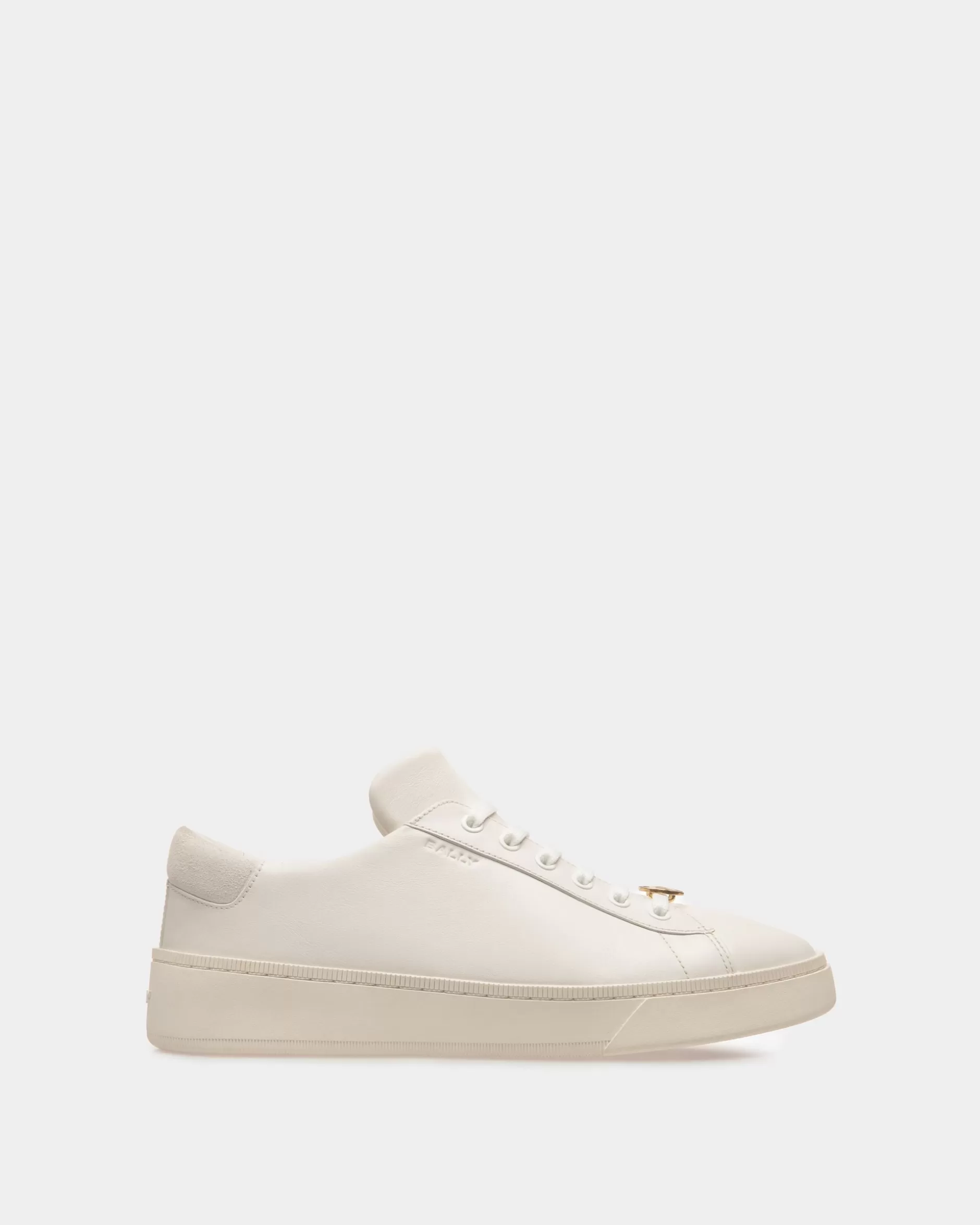 Bally Raise Sneaker Aus weißem Leder Weiss Fashion