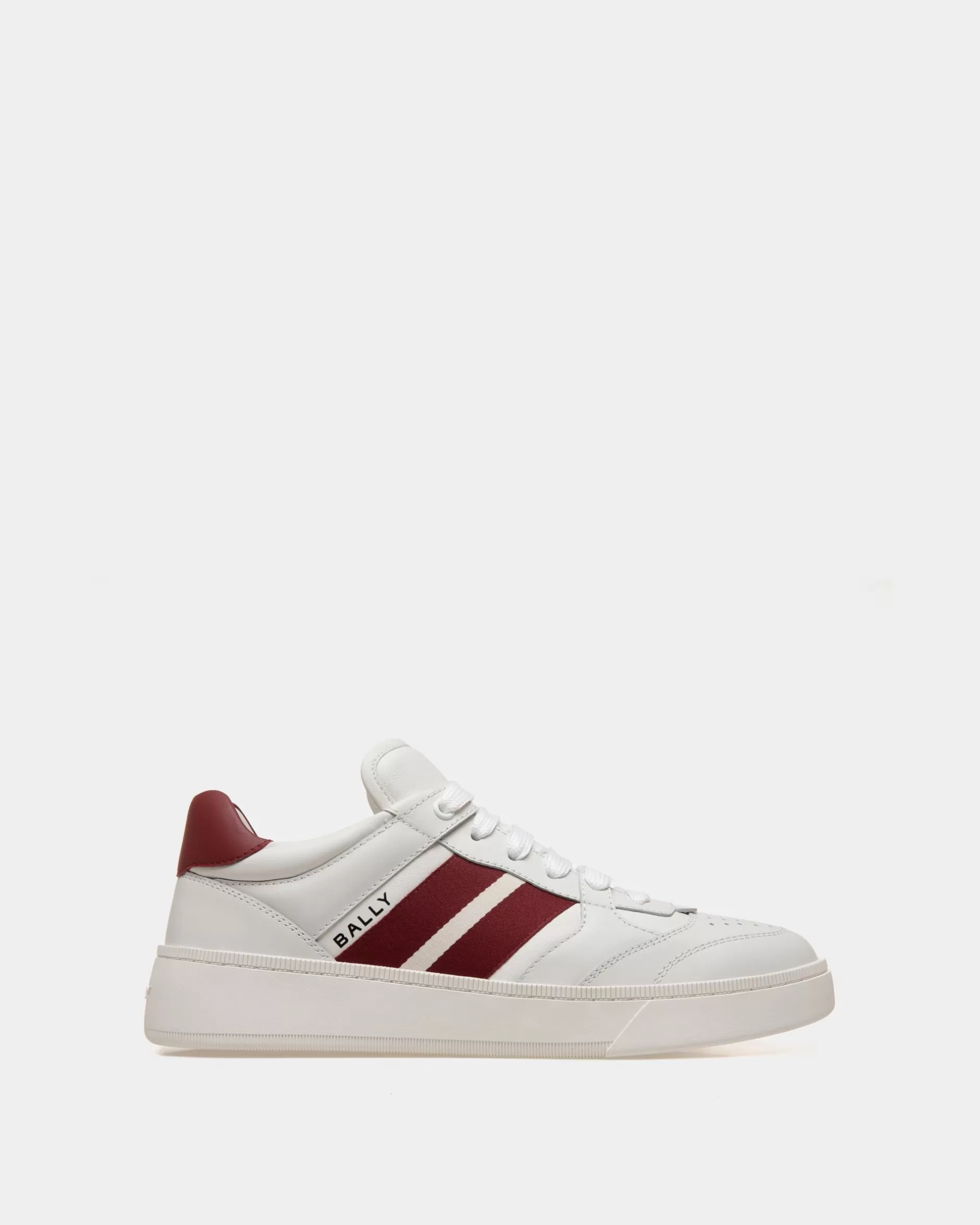 Bally Raise Sneaker Aus Weißem Leder Weiss Cheap