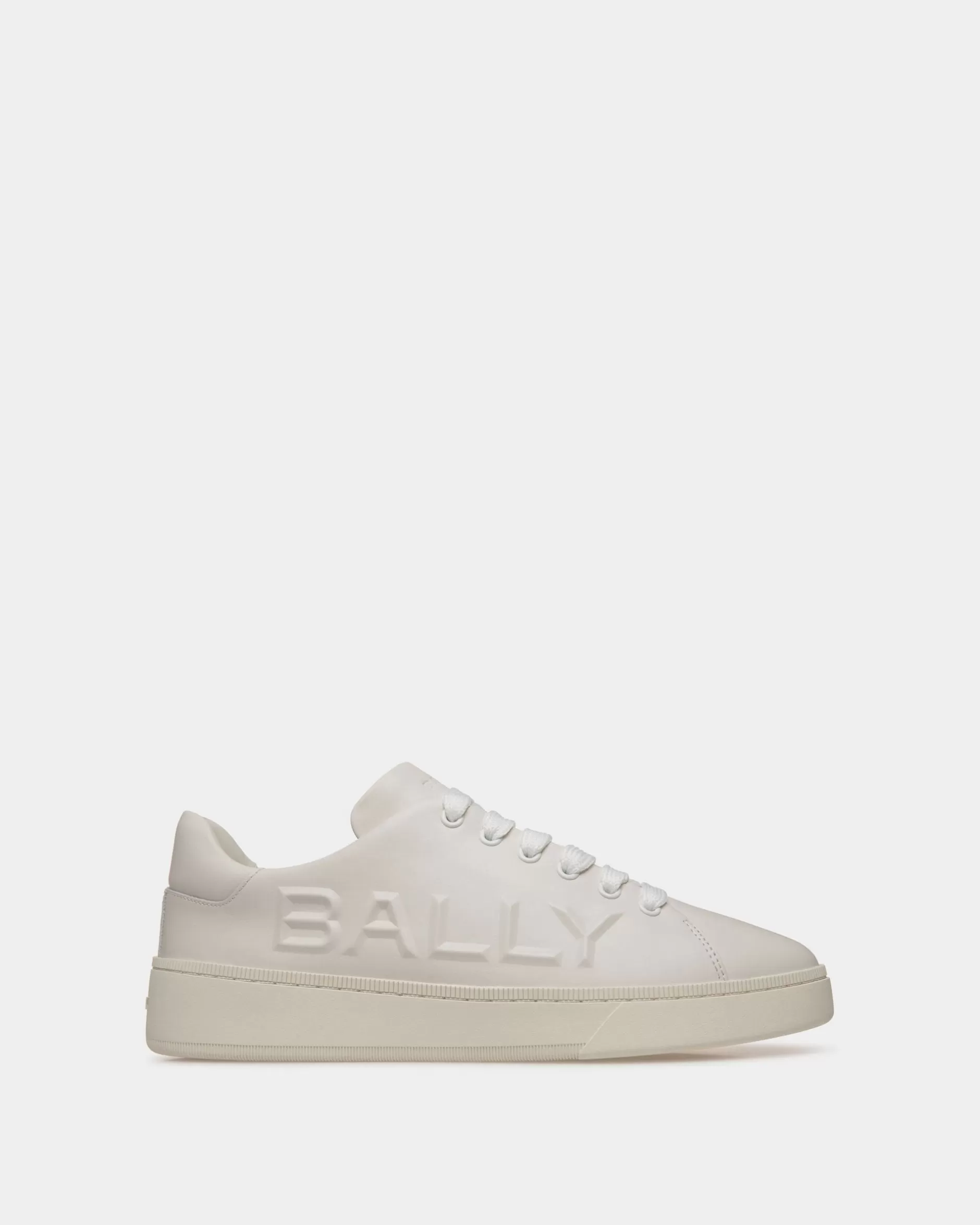 Bally Raise Sneaker Aus Weißem Leder Weiss Outlet