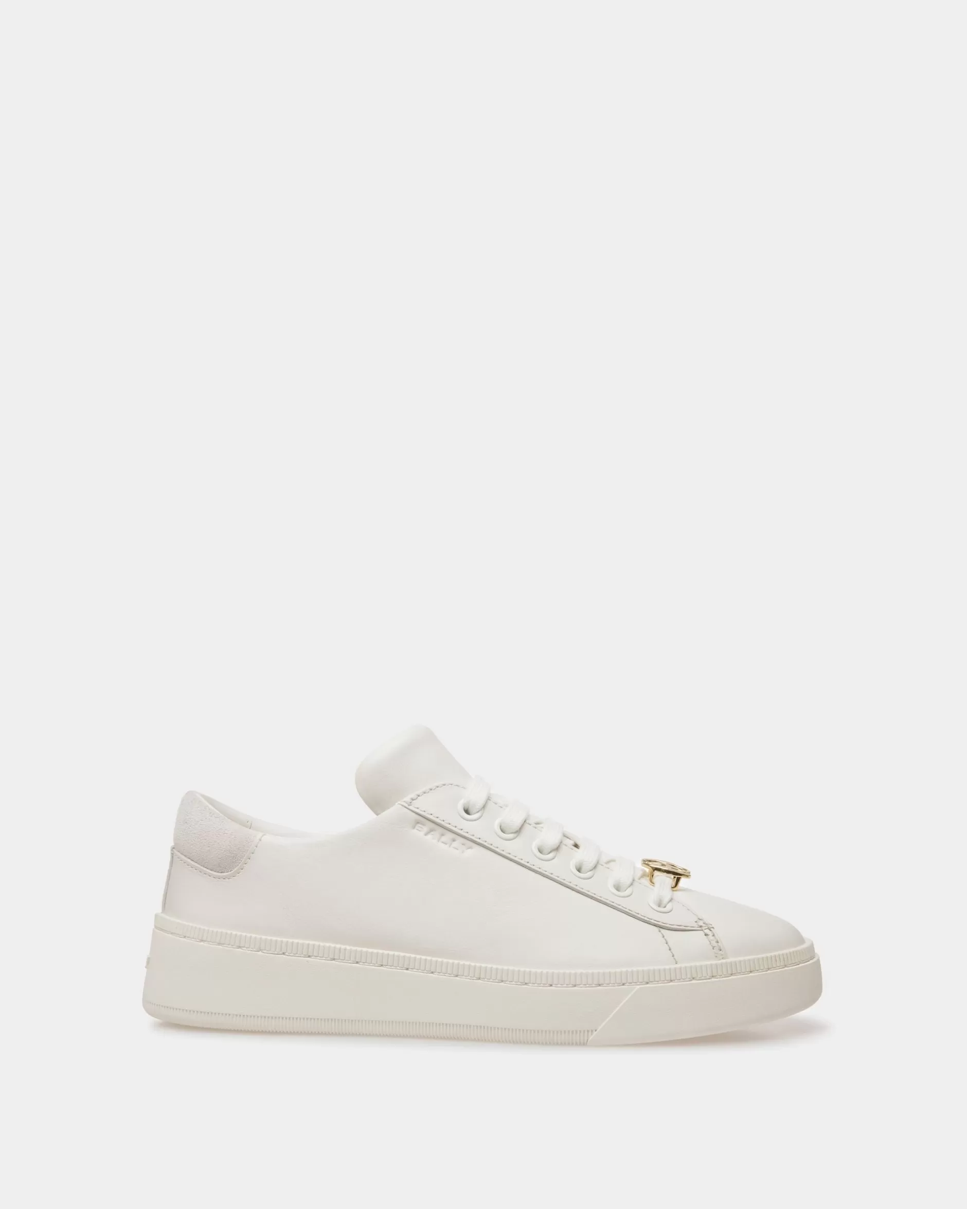 Bally Raise Sneaker Aus weißem Leder Weiss Store