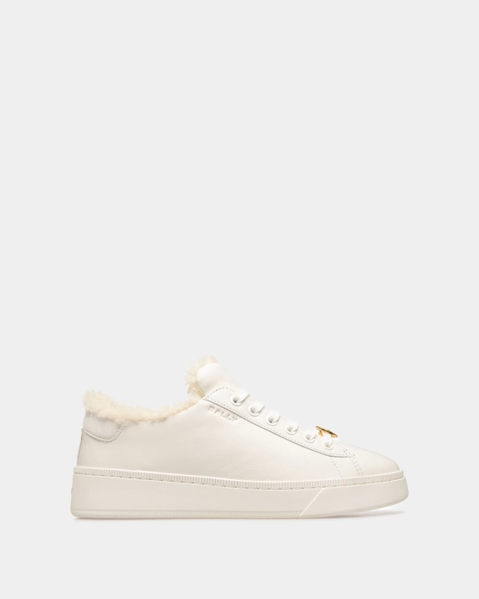 Bally Raise Sneaker Aus Weißem Leder Weiss Flash Sale