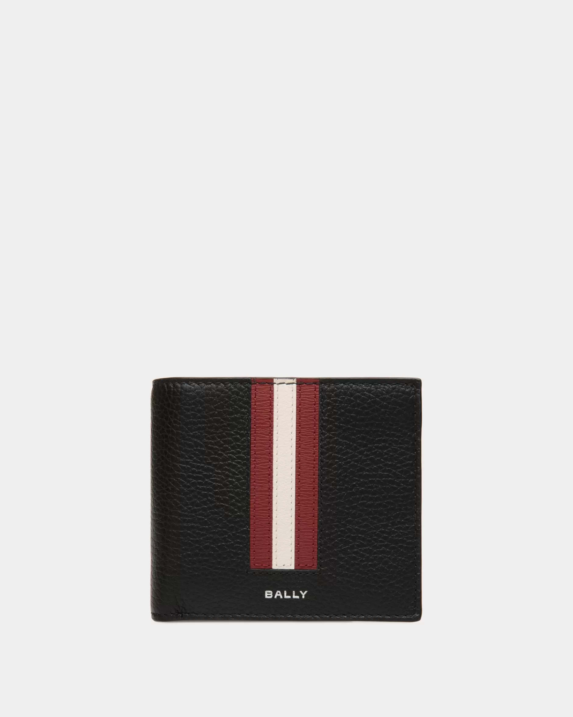 Bally Ribbon Zweiteilige Brieftasche Aus Genarbtem Leder In Schwarz Best Sale