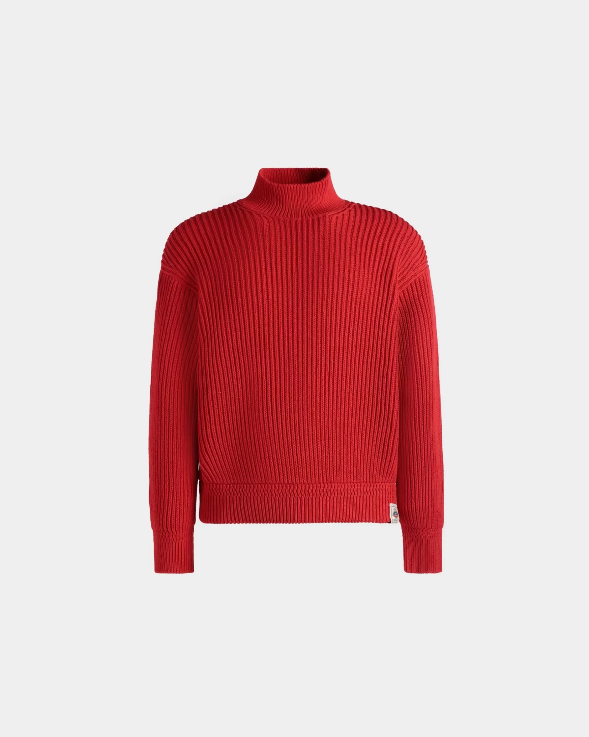 Bally Rollkragenpullover Aus Baumwolle In Candy Red Rot Clearance