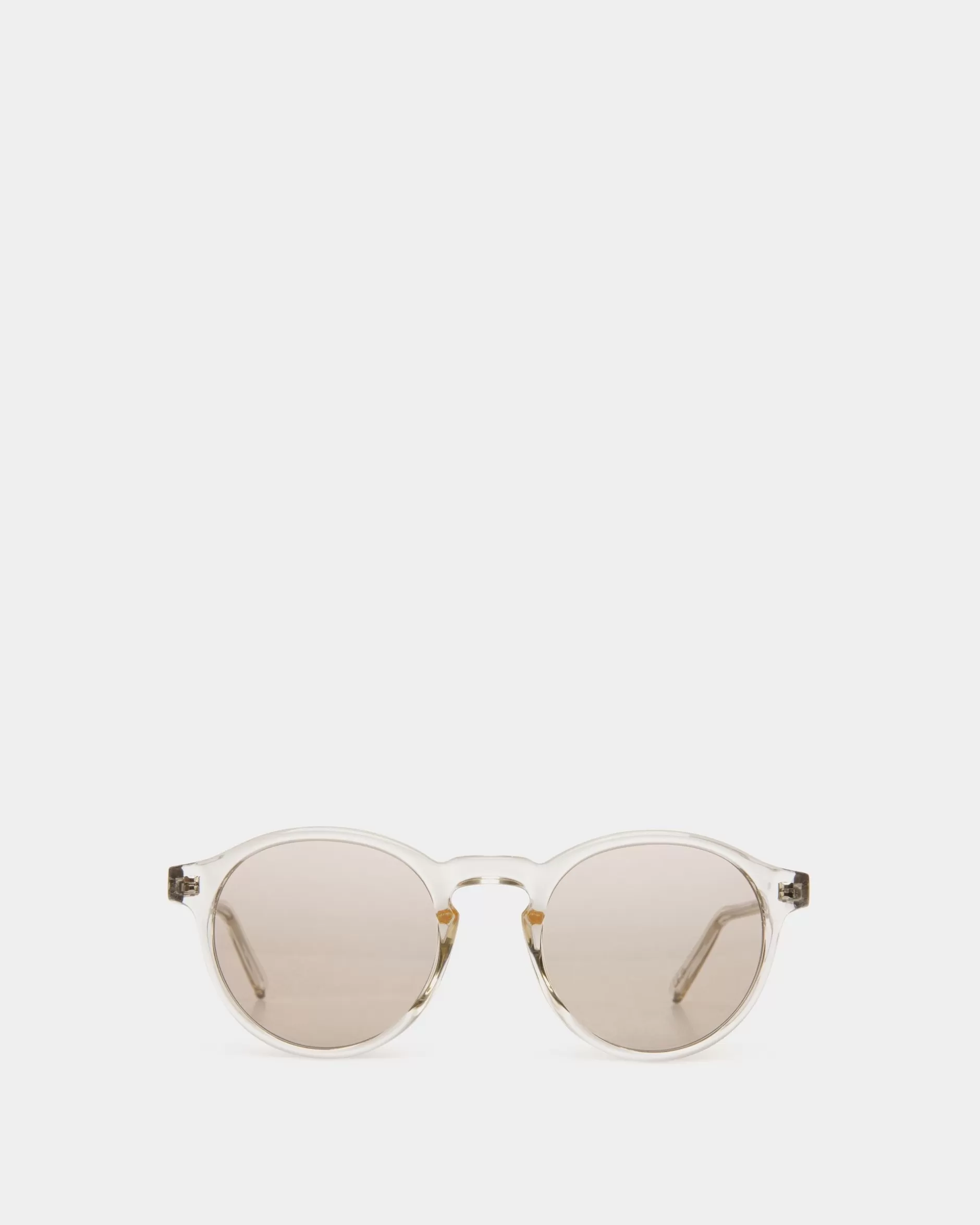 Bally Runde Sonnenbrille In Champagne Beige Clearance