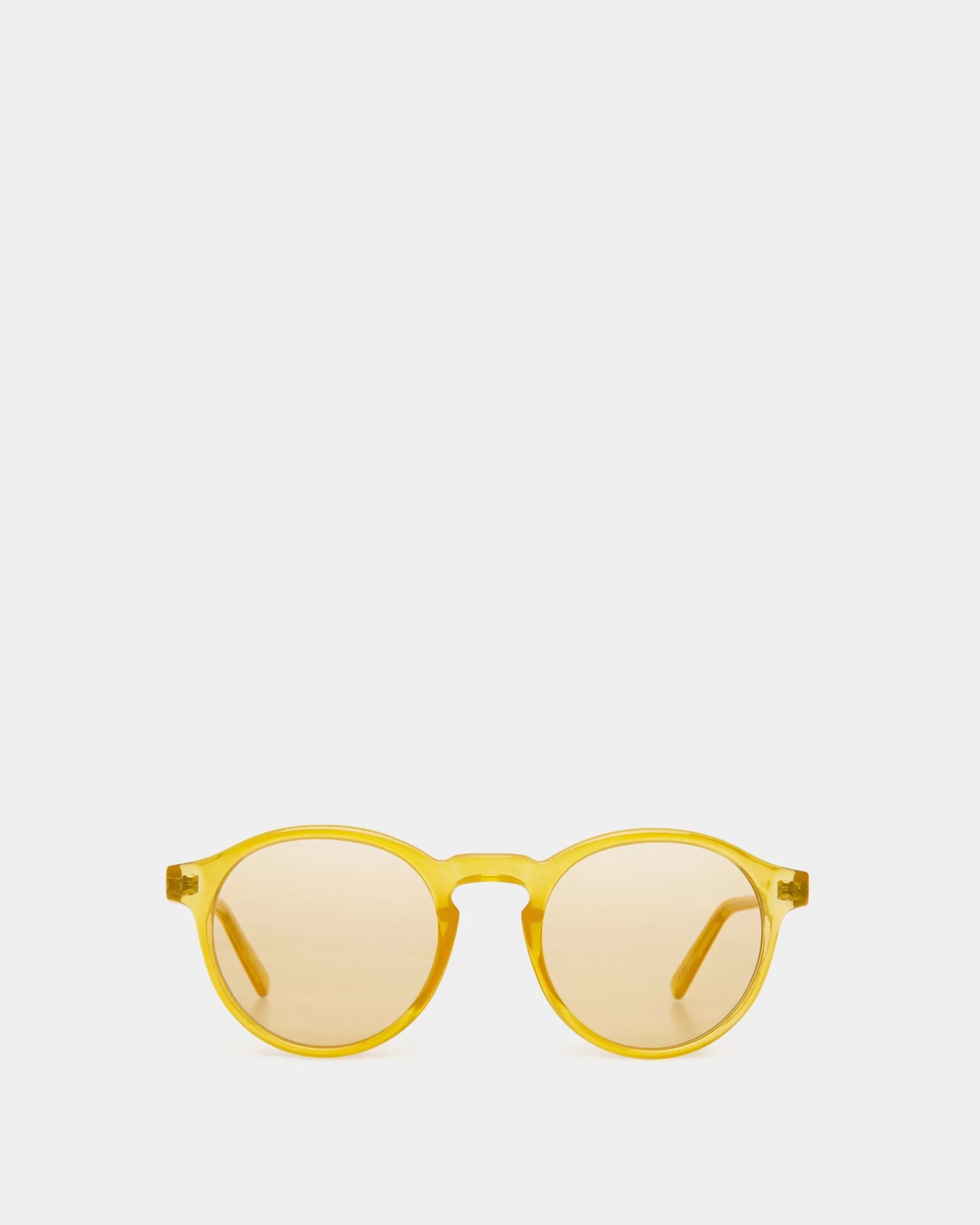 Bally Runde Sonnenbrille In Honig Gelb Cheap